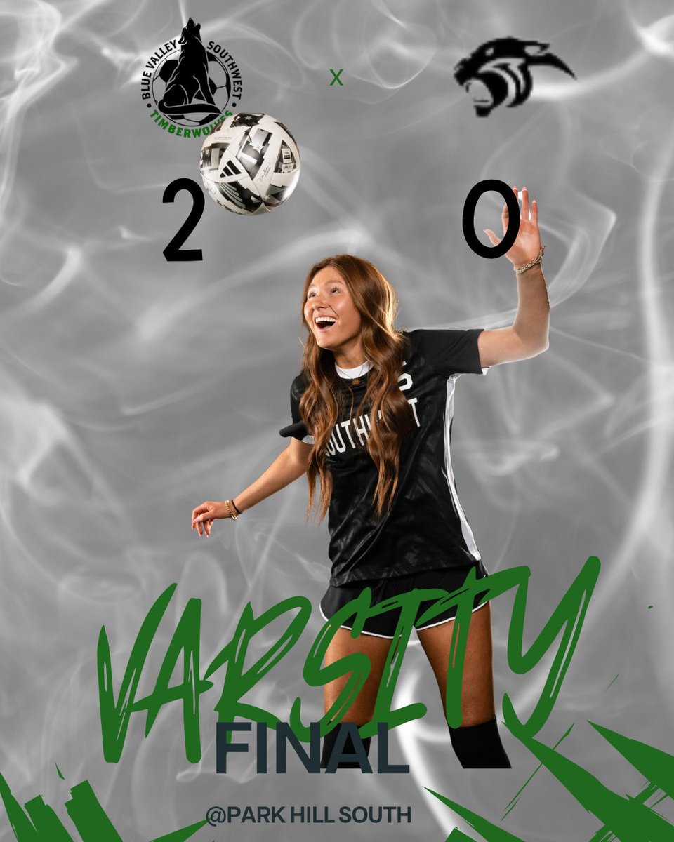 BVSW Girls Soccer (@swgirlssoccer) on Twitter photo Varsity closing down the week with a 2-0 win over Park Hill South! <a href="/chloempalmer18/">Chloe Palmer</a> ⚽️<a href="/laneyapalmer17/">Laney Palmer</a> ⚽️
Back on the road Monday vs Bishop Miege. #protectthepack Varsity closing down the week with a 2-0 win over Park Hill South! <a href="/chloempalmer18/">Chloe Palmer</a> ⚽️<a href="/laneyapalmer17/">Laney Palmer</a> ⚽️
Back on the road Monday vs Bishop Miege. #protectthepack