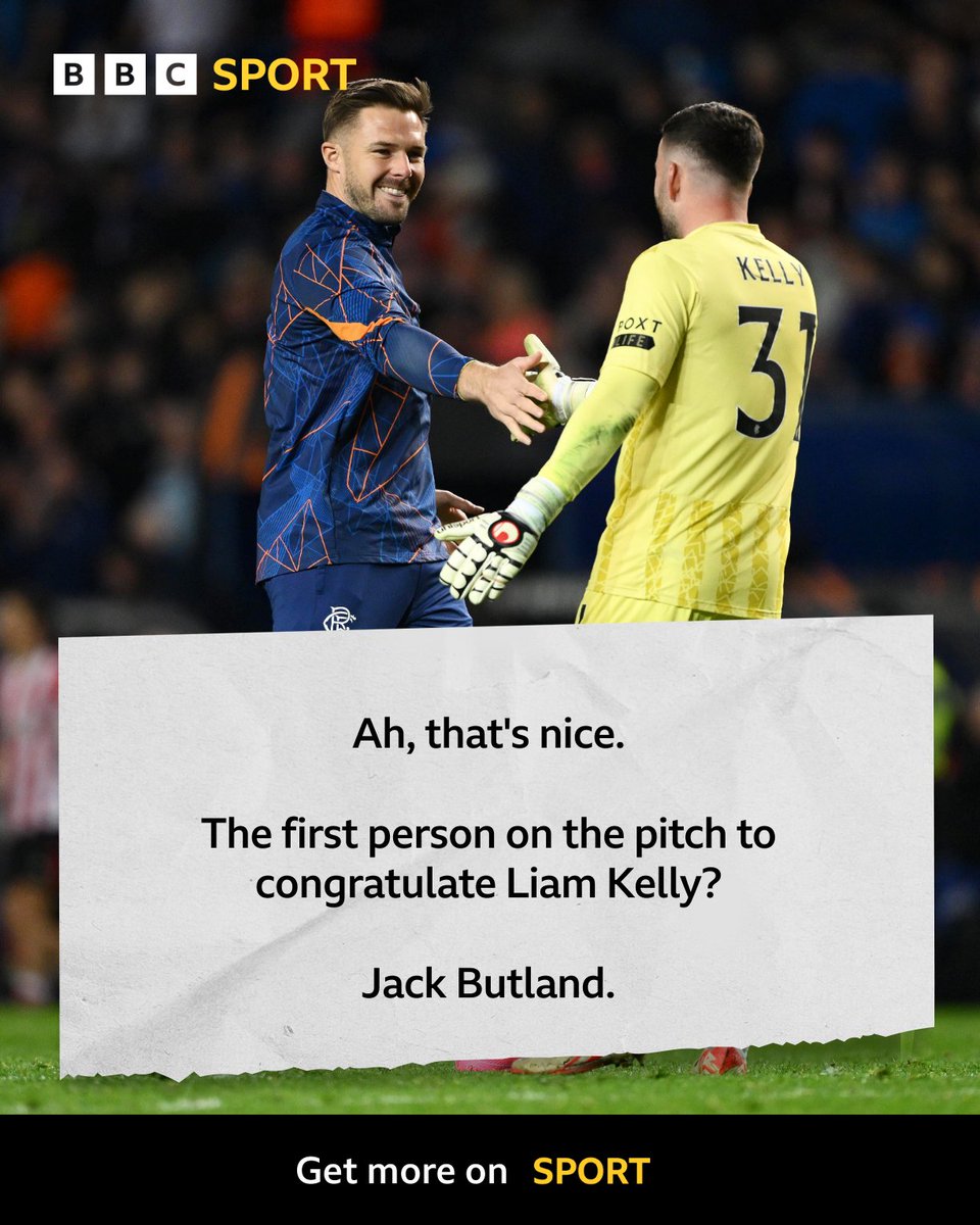 BBCSportScot's tweet photo. A classy touch from Jack Butland 🤝

#BBCFootball https://t.co/R7cvoveqtq