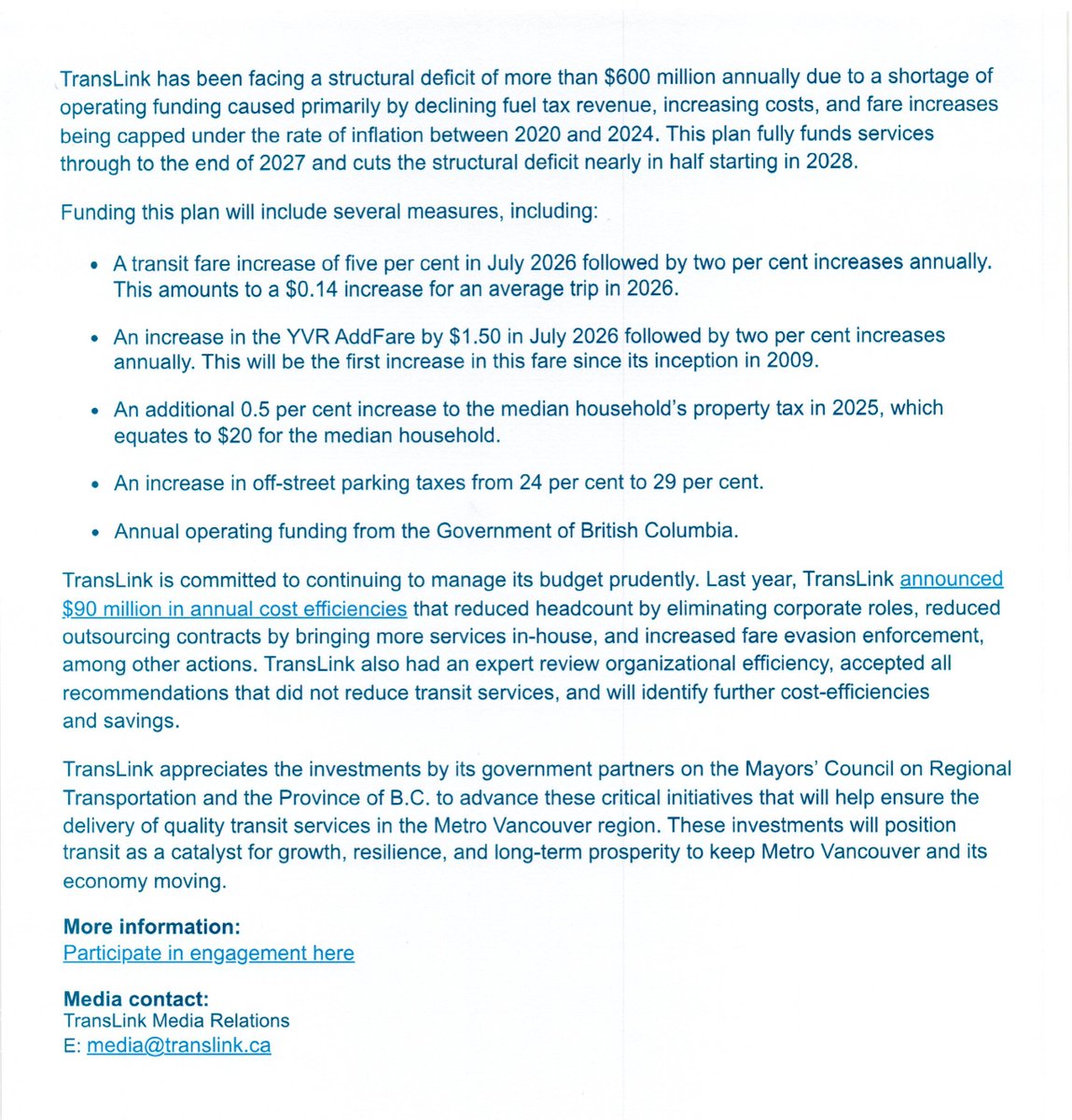 Translink announced today that they will  create 40 new or improved bus routes in early September 2025. Their email address is media@translink.ca  I hope this means improved service for #RichmondBC