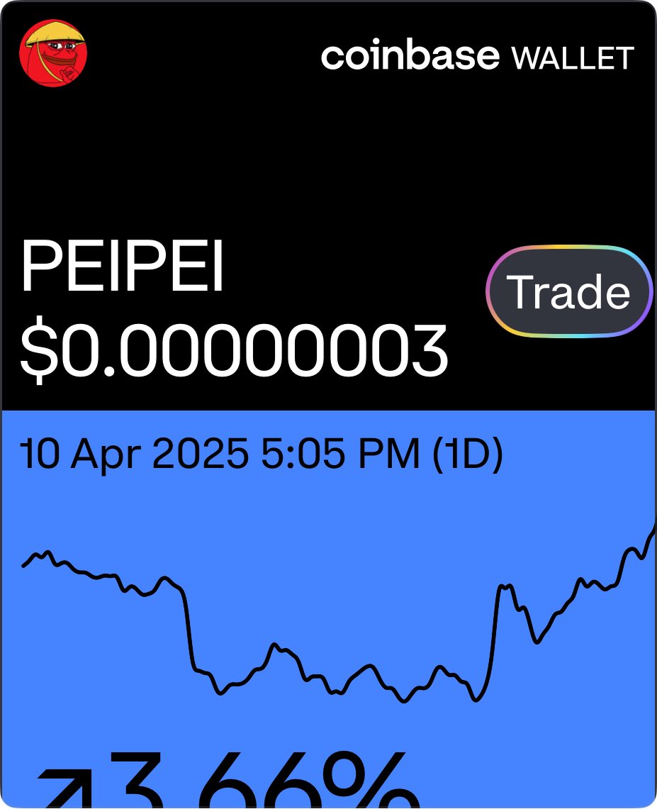 saieshans's tweet photo. Check out PeiPei (ETH) on Coinbase Wallet! Use my link to join in on the fun and trade with live price charts. https://t.co/q4n7jrNwP5.    🚀🚀🚀🚀🎉🚀🚀🚀🚀🚀🚀🚀🚀🚀🚀🚀🚀🚀🚀🚀🚀🚀🚀🚀🚀🚀🚀🚀🚀🚀🚀🚀🚀🚀🚀🚀🚀 https://t.co/GQNEYWdpH8