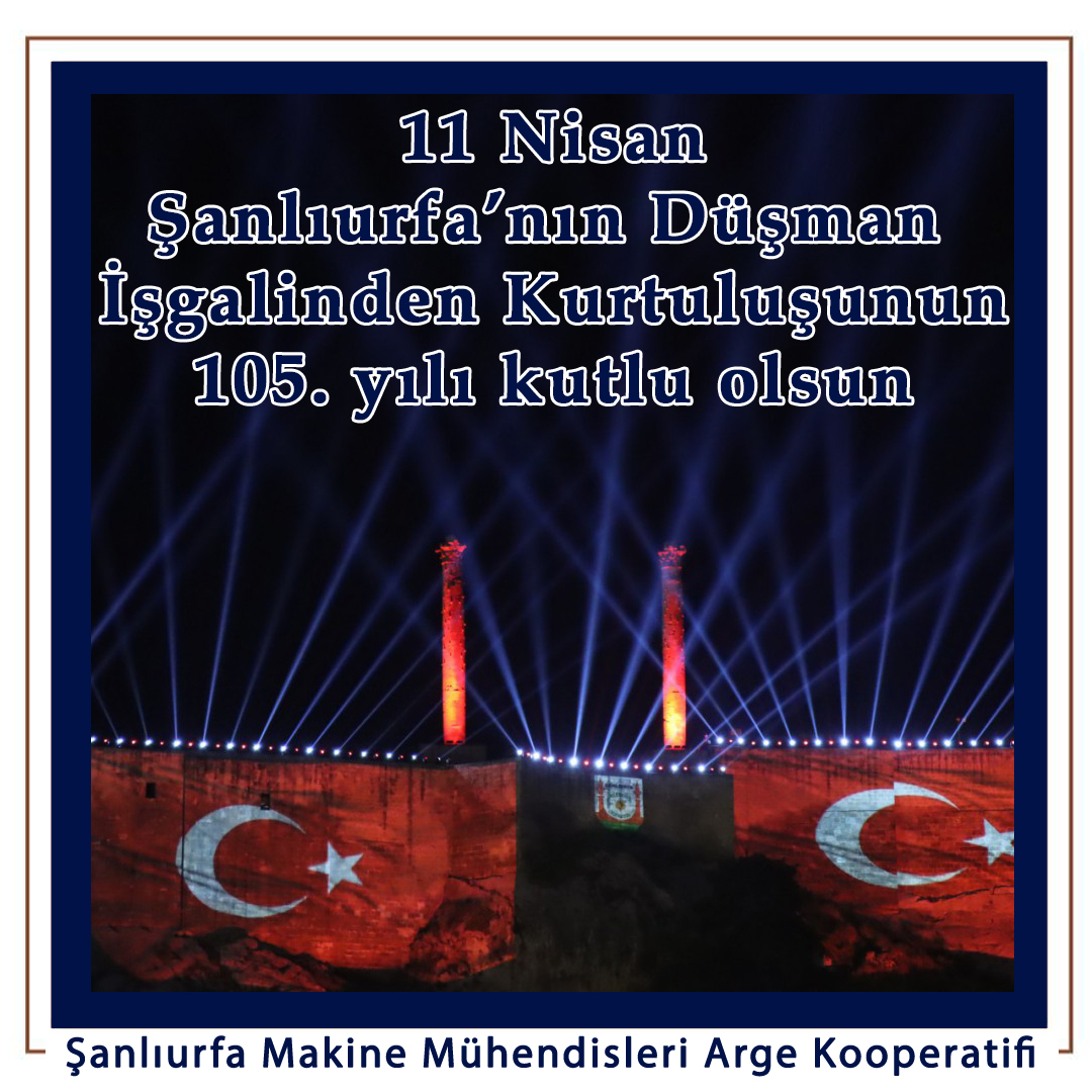 Şanlıurfa’nın düşman işgalinden kurtuluşunun 105. yılı kutlu olsun

#şanlıurfa #11nisan