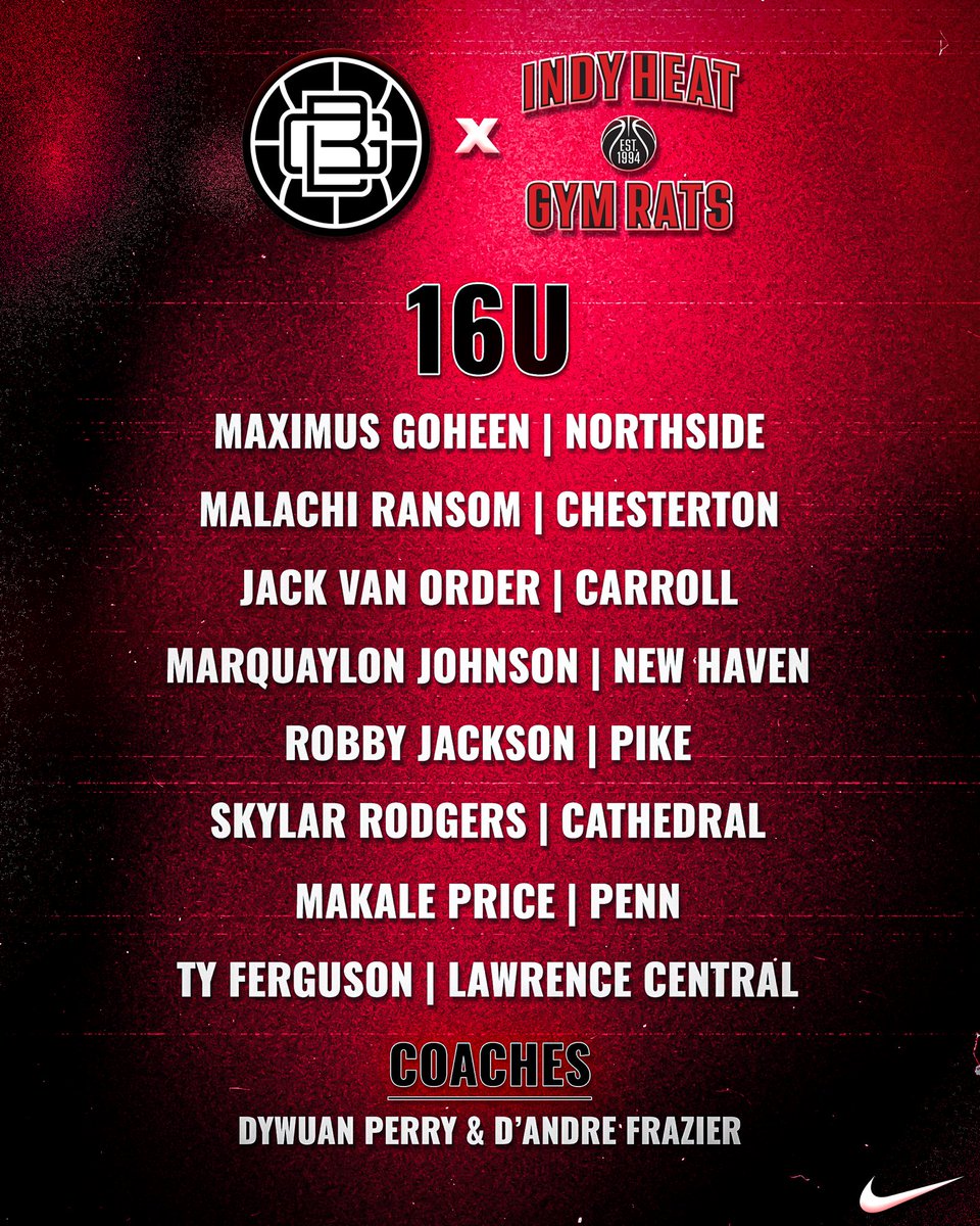 Indy Heat - Red (@indyheat17ur) on Twitter photo Our Official 2025 Indy Heat Red 16U Roster & Schedule 😤🔥
#IndyHeatFam x <a href="/GBLHoopsCircuit/">Grassroots Basketball League (GBL)</a> Our Official 2025 Indy Heat Red 16U Roster & Schedule 😤🔥
#IndyHeatFam x <a href="/GBLHoopsCircuit/">Grassroots Basketball League (GBL)</a>