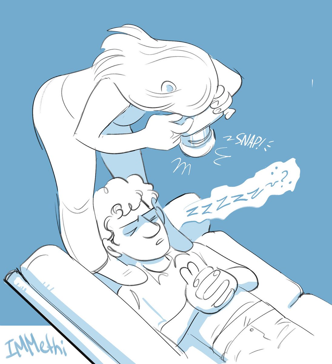 ImMethi's tweet image. Lynn Goldsmith showing Bruce Springsteen the dangers of dating a photographer