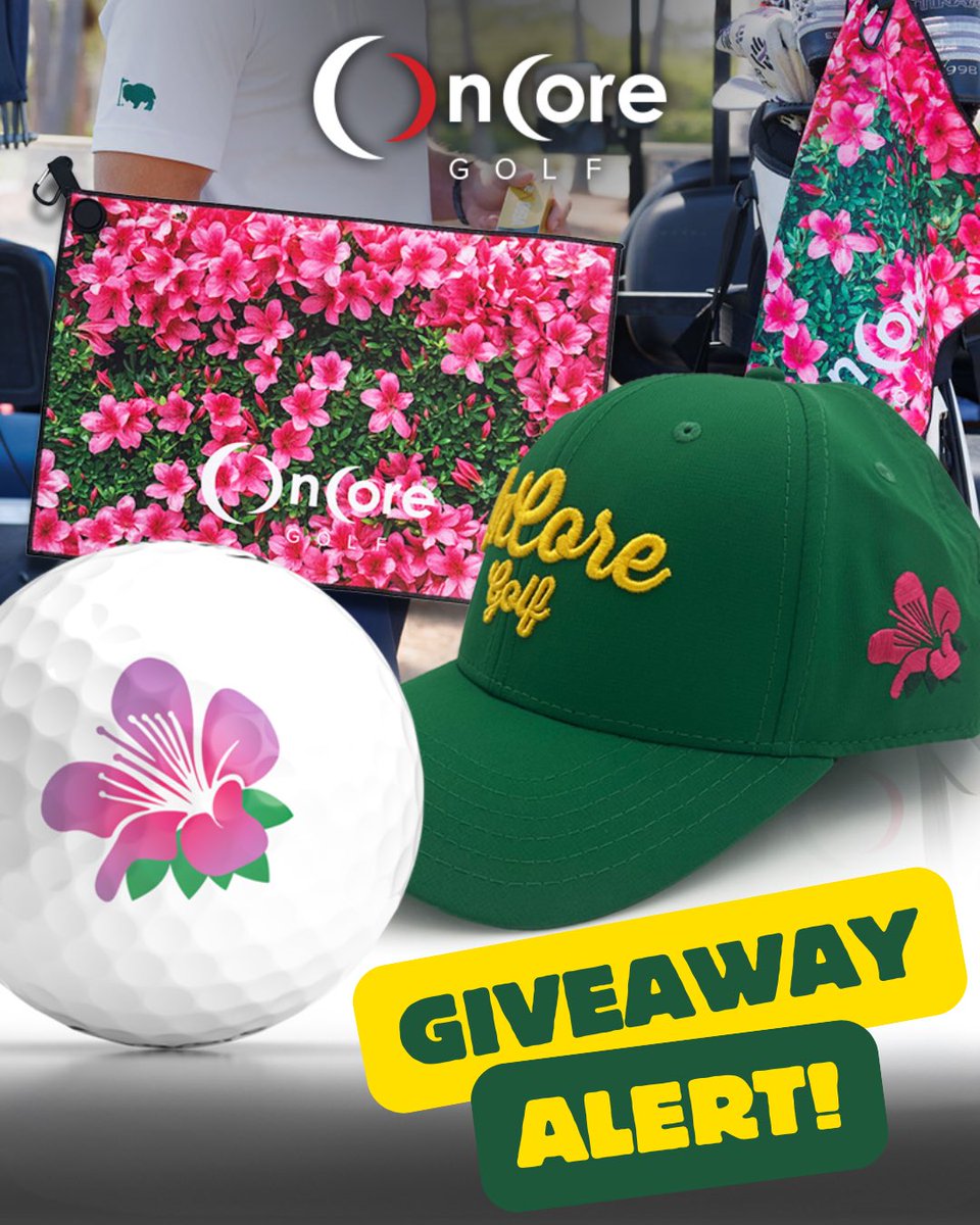 OnCore Golf (@oncoregolf) on Twitter photo 🌸 GIVEAWAY ALERT 🌸
We’re giving away one of our Limited-Edition Azalea Bundles – featuring a Masters-inspired hat, towel, and a dozen Azalea golf balls
Want in? 👇
1️⃣ Like this post
2️⃣ Follow <a href="/OnCoreGolf/">OnCore Golf</a>
3️⃣ Tag 2 of your favorite golf buddies
2 Winners will be selected 🌸 GIVEAWAY ALERT 🌸
We’re giving away one of our Limited-Edition Azalea Bundles – featuring a Masters-inspired hat, towel, and a dozen Azalea golf balls
Want in? 👇
1️⃣ Like this post
2️⃣ Follow <a href="/OnCoreGolf/">OnCore Golf</a>
3️⃣ Tag 2 of your favorite golf buddies
2 Winners will be selected