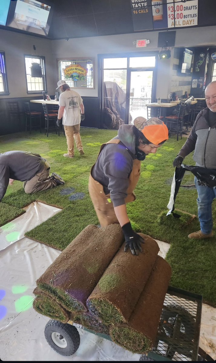 KeithSalmon1's tweet photo. Sod on plastic  looking a little different these days. Happy Masters week https://t.co/2s4ITktaU8