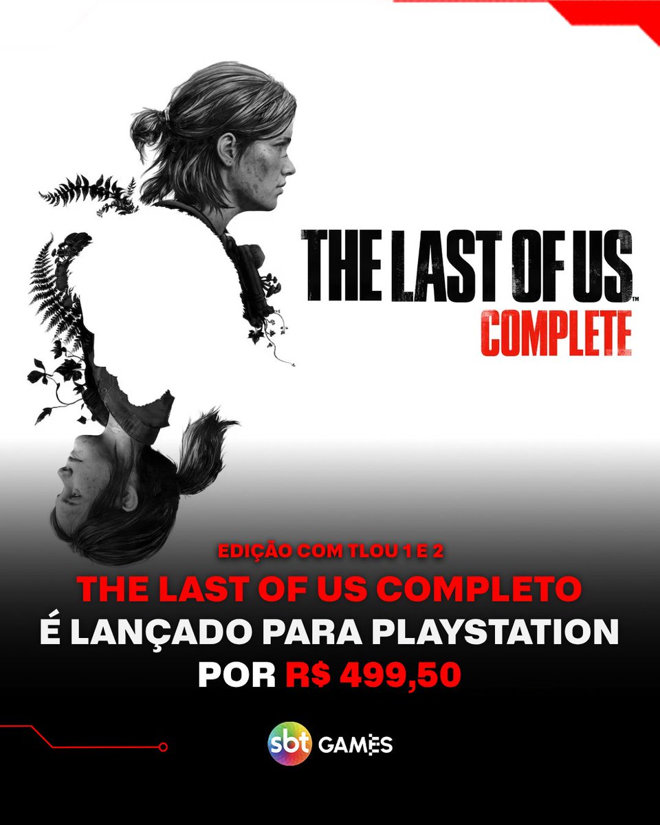 A PlayStation anunciou o lançamento de The Last of Us Completo, uma nova edição que reúne The Last of Us Part I e The Last of Us Part II Remastered em um único pacote digital.

tinyurl.com/sbt282164