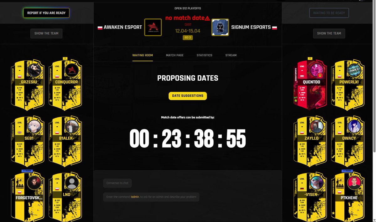 Witamy ponownie <a href="/SignumESP/">Signum Esports</a>, do zobaczenia na serwerze panowie!