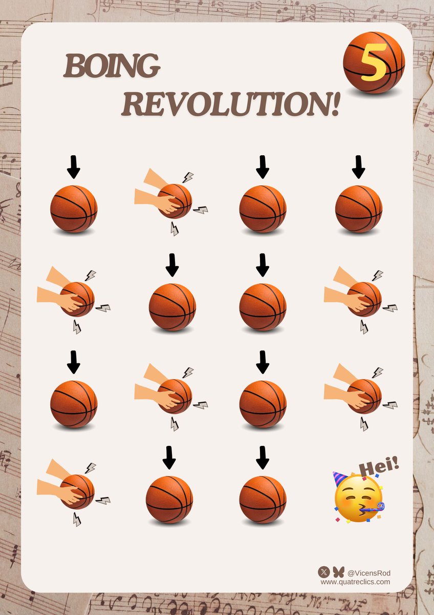 A partir de las fichas #BeatRevolution, y de las #RhythmMaker de @Rafaherraez, acercándolo al trabajo de <a href="/AlejandrBadenes/">Alejandro</a>, <a href="/gontanroberto/">Gontan</a> y Javier Romero.

En grupo cooperativo, reproducir una ficha todos a la vez, adaptando el ritmo al resto compañeras y compañeros.