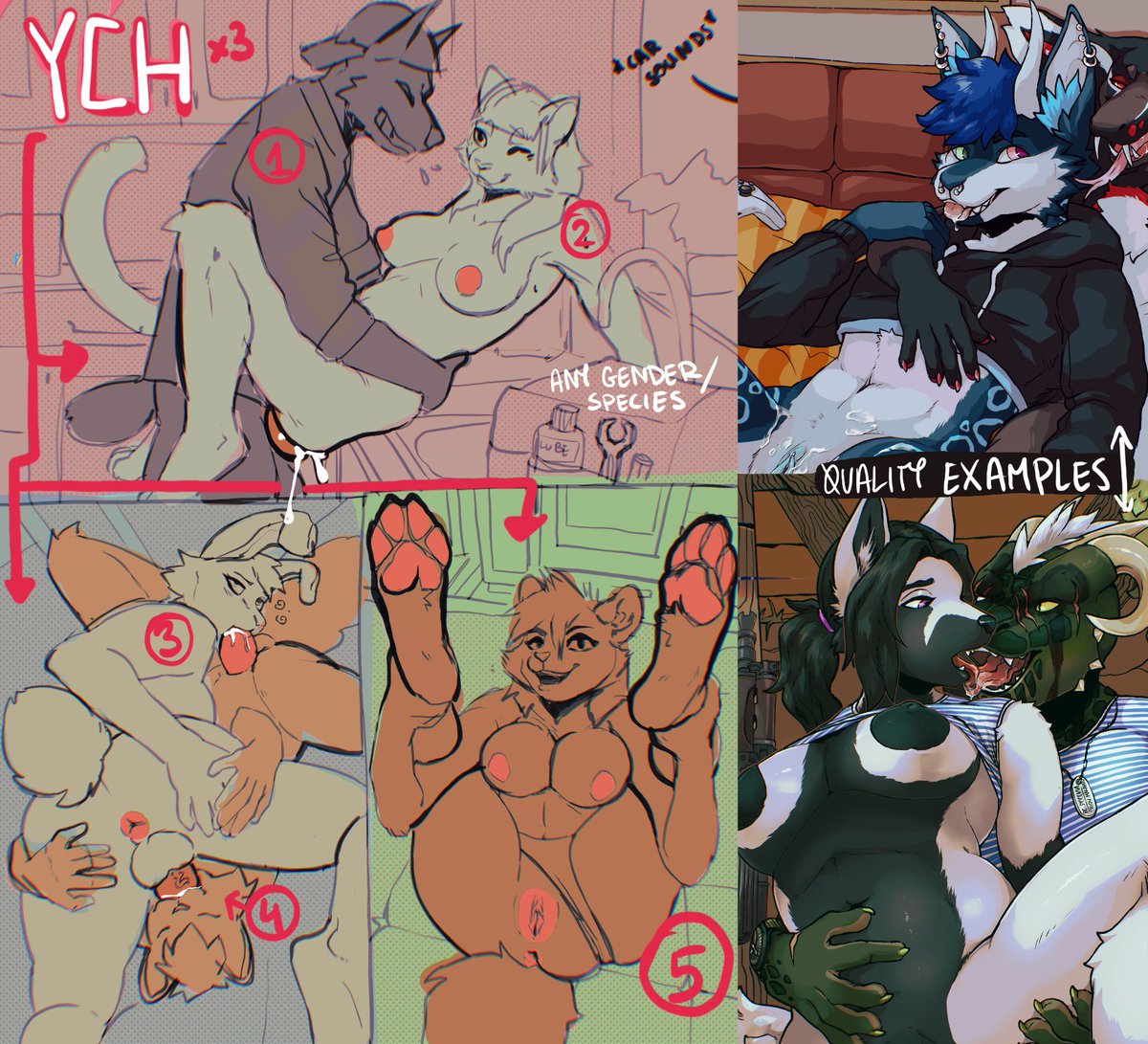 _jeanwoof's tweet photo. ⭐️[YCH x3] Various fantasies 🥵💦

SBs: 50-80
Detailed with backgrounds!!

Held on furaffinity (https://t.co/EHPYcbTWNr) 
- or DM me please! ^^ https://t.co/UWpfuLdhBu