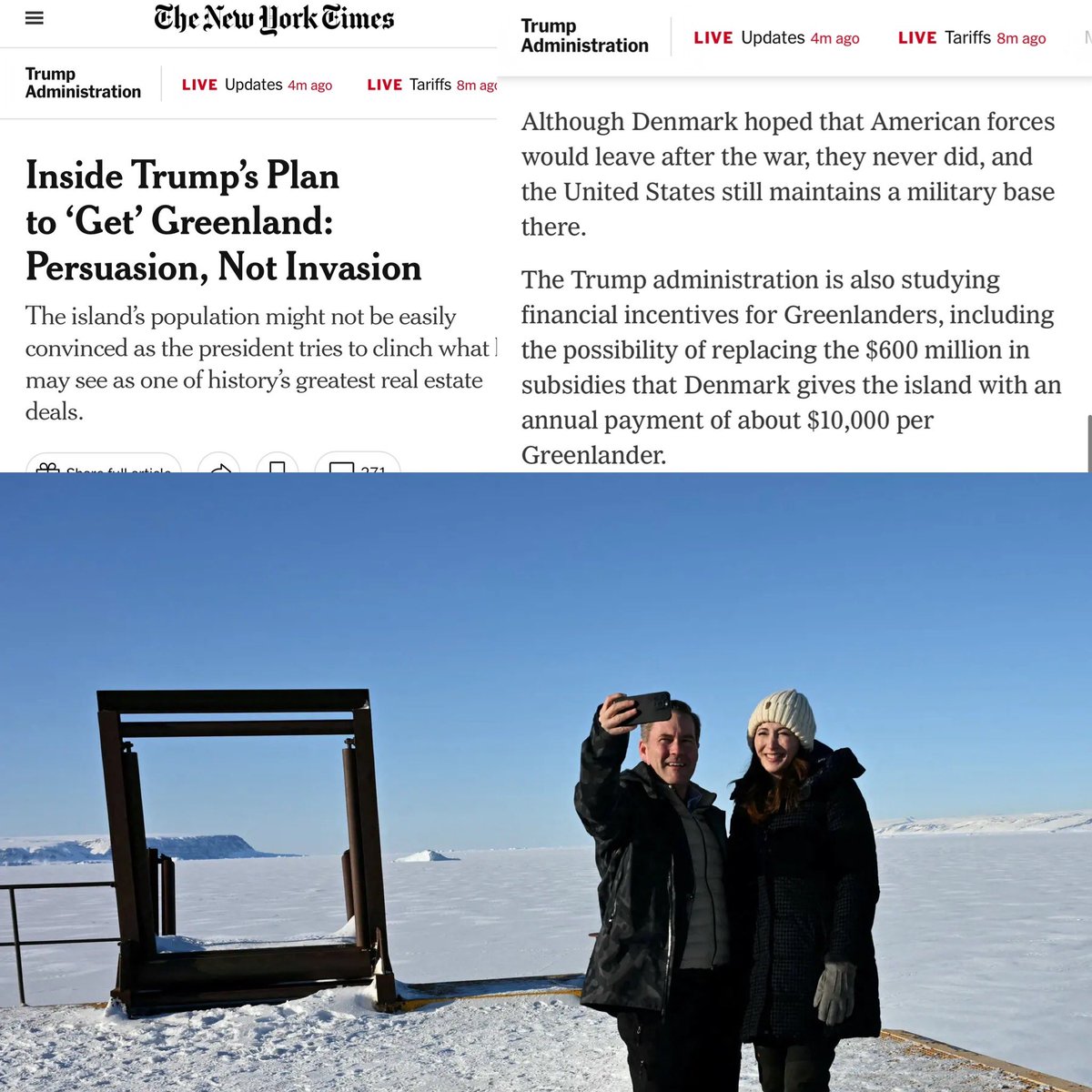 So we can’t guarantee our own citizens health care but we can pay everyone in Greenland $10,000/year? 

How is this “America First”, exactly? 
nytimes.com/2025/04/10/us/…