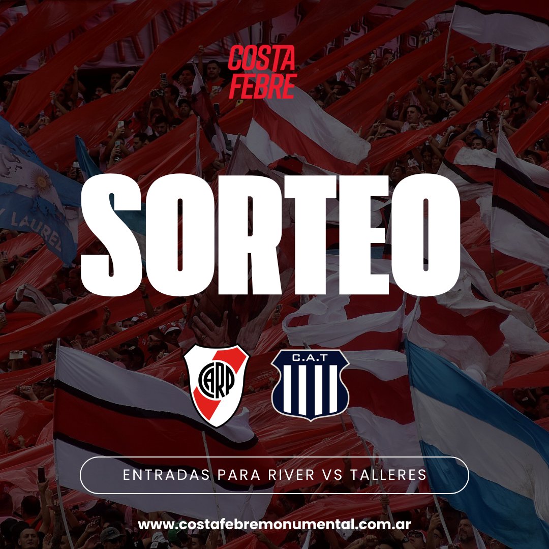 🎉¡Sorteo Monumental! 🔴⚪️

¿Querés vivir una experiencia Monumental este domingo?  

Te regalo dos entradas para que vayas a ver River vs Talleres 💪

¿Cómo participar? 👇

1⃣ Seguime  

2⃣ Dale like y RT a este posteo

3⃣ Comentá usando la frase "Hacelo Lito" o #LitoAlMundial y