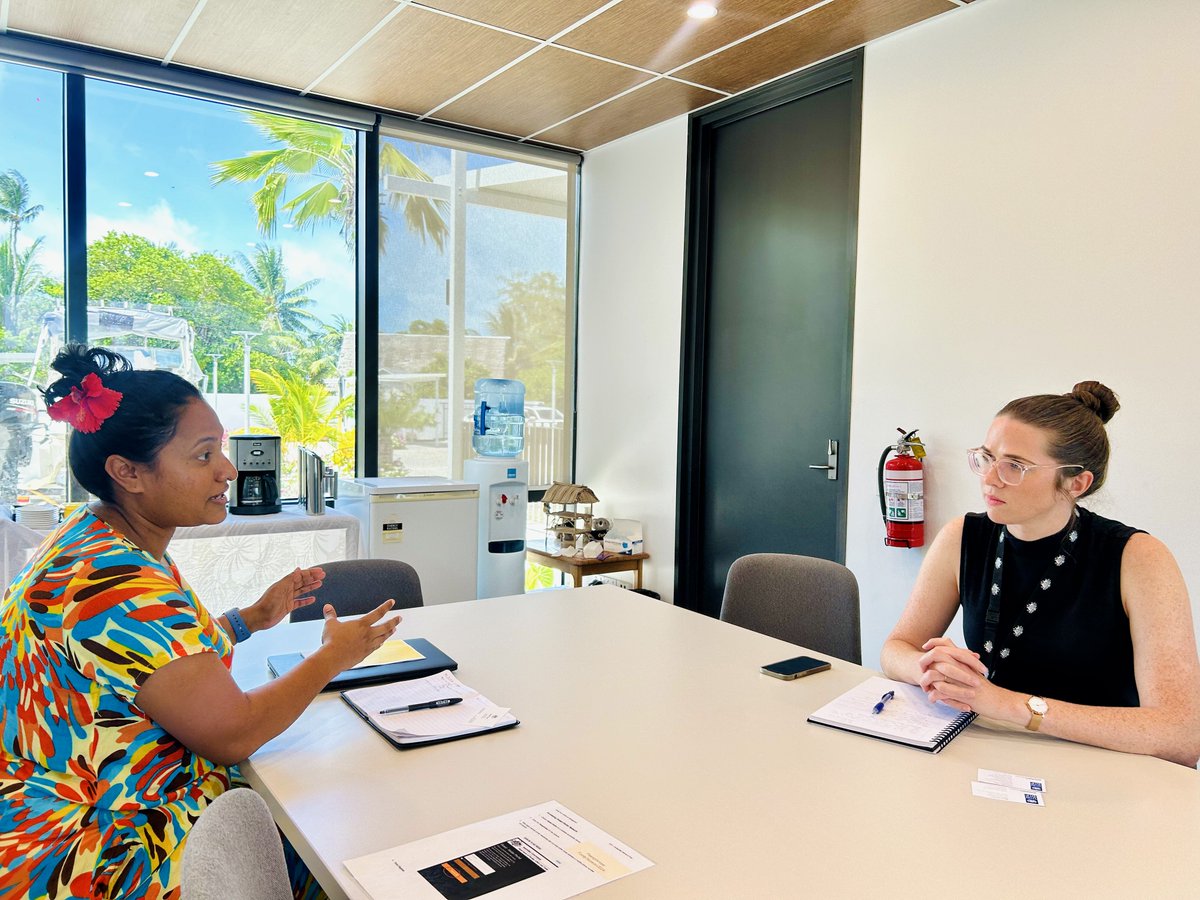 UNDP Pacific Office in Fiji (@undp_pacific) on Twitter photo Our Pacific Insurance & Climate Adaptation Program briefed donors in #Kiribati ๐ฐ๐ฎ, <a href="/MFATNZ/">New Zealand Ministry of Foreign Affairs & Trade</a> & <a href="/dfat/">Department of Foreign Affairs and Trade ๐ฆ๐บ</a> on the new #drought parametric insurance product launched by the Kiribati Insurance Corporation. With <a href="/UNCDF/">UNCDF</a> & <a href="/UNUniversity/">UN University</a> weโre scaling local solutions for #ClimateResilience. Our Pacific Insurance & Climate Adaptation Program briefed donors in #Kiribati ๐ฐ๐ฎ, <a href="/MFATNZ/">New Zealand Ministry of Foreign Affairs & Trade</a> & <a href="/dfat/">Department of Foreign Affairs and Trade ๐ฆ๐บ</a> on the new #drought parametric insurance product launched by the Kiribati Insurance Corporation. With <a href="/UNCDF/">UNCDF</a> & <a href="/UNUniversity/">UN University</a> weโre scaling local solutions for #ClimateResilience.