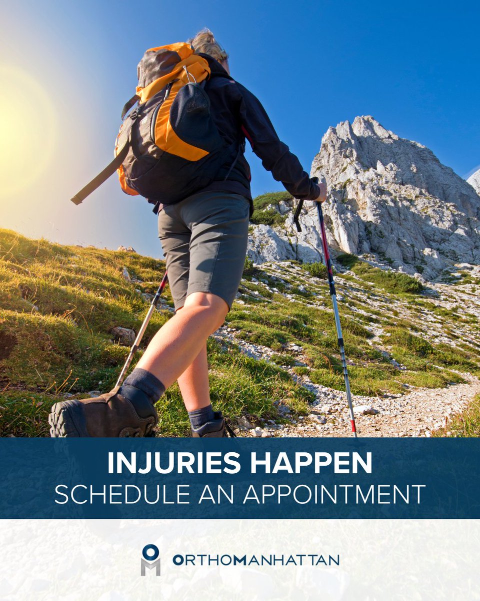 OrthoManhattan's tweet photo. Whether you hit the slopes, trails, or the beach vacation injuries can happen anywhere. 

Our #TopDoctors will get you back to a pain-free life. Reach out today to schedule an appointment at 212-203-3324. https://t.co/YfvndzTrK4