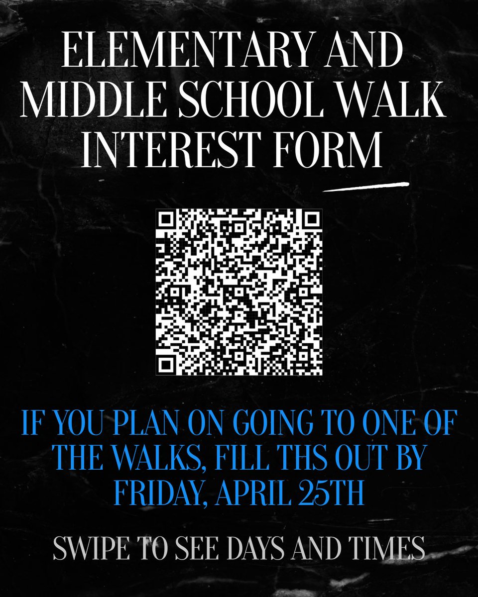 SeniorsHebron's tweet photo. If you’re interested in going to the elementary and/or middle school walk, please fill out this interest form by Friday, April 25th. Some schools plan a little something &amp; need a head count. Make sure you are signed into your school account.

Both walks are May 15th. https://t.co/NTcw8M6hmU