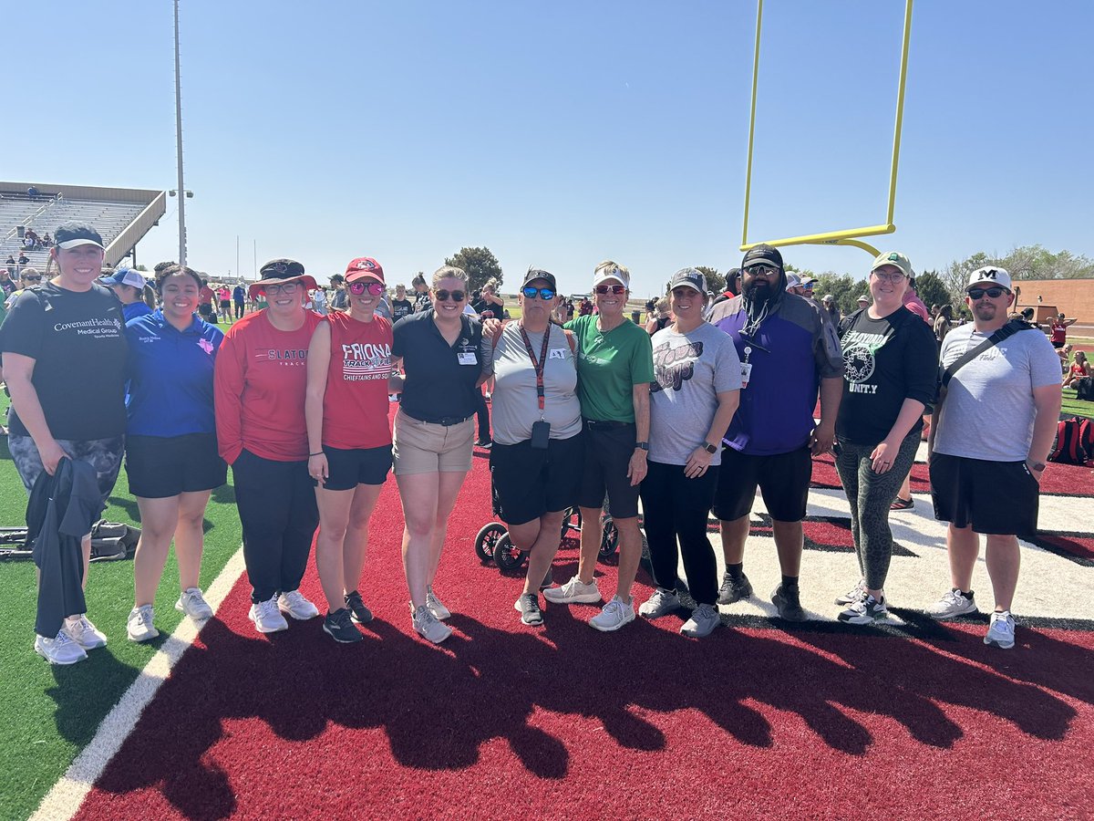 Class. 2A and 3A Area meet in Abernathy was well covered.
Left to right:
Cassie-New Home
Beatrice-Tahoka
Jordan-Slaton
Melinda-Friona
Hayleigh-Sudan
Mendy-Post
Jill-New Deal
Katie-Abernathy
Christian-River Road
Emily-Floydada
Stephen- Muleshoe