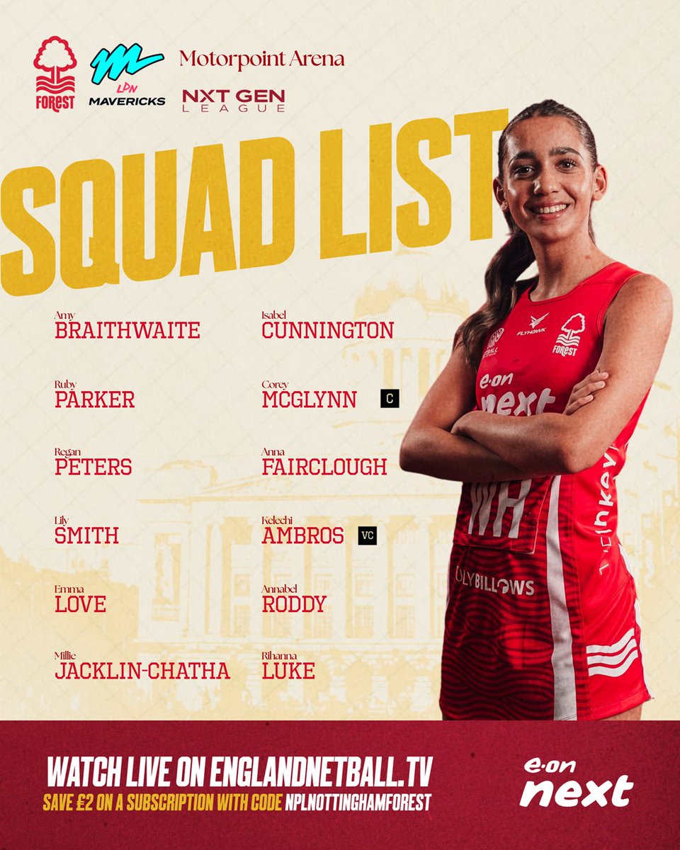 NFNetball's tweet photo. Our NXT Gen squad for tomorrow's clash with the Mavericks. 💪 https://t.co/CPch0pf0zw