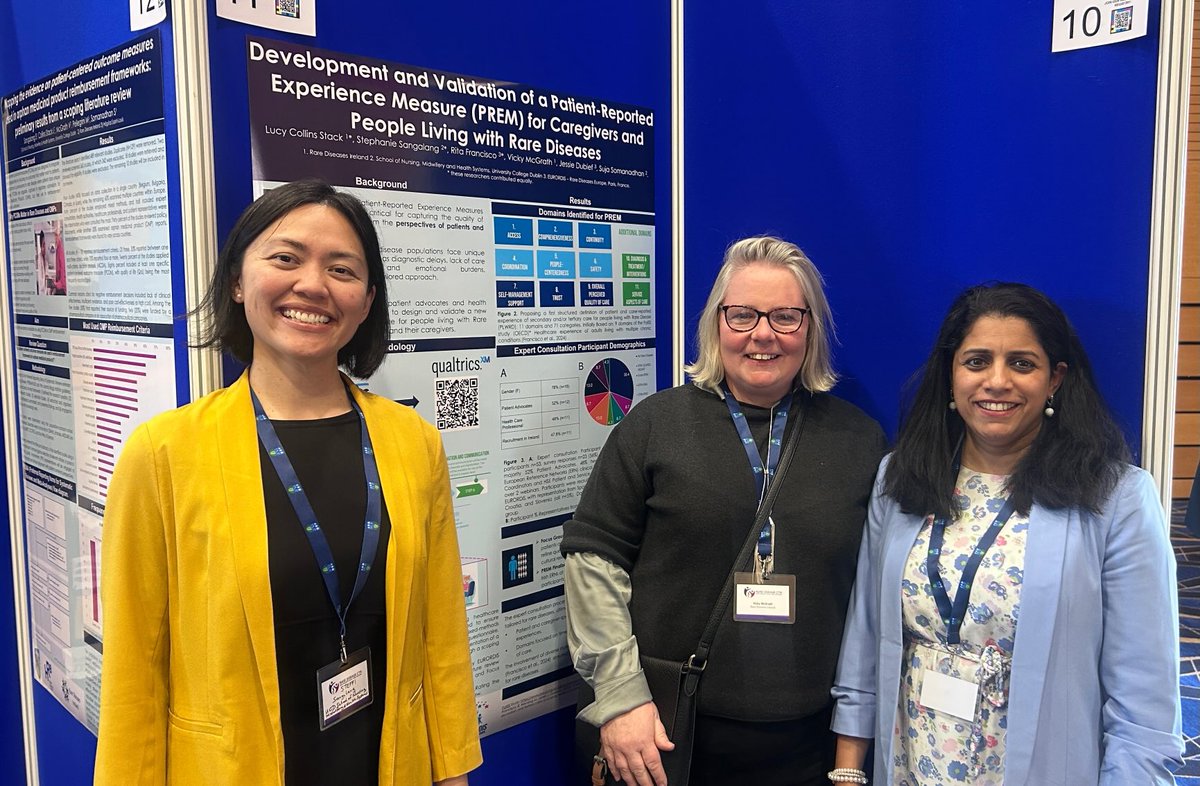 Great team collaboration between 
⁦<a href="/RareDiseasesIE/">Rare Diseases Ireland</a>⁩ ⁦<a href="/ucdsnmhs/">UCD School of Nursing, Midwifery & Health Systems</a>⁩ ⁦⁩ ⁦<a href="/eurordis/">EURORDIS-Rare Diseases Europe</a>⁩ with a focus to co-develop PREMs for caregivers and people living with rare diseases ⁦<a href="/hrbireland/">HealthResearchBoard</a>⁩ funded  research consortium ⁦<a href="/rare_trial/">Rare Disease Clinical Trial Network, Ireland</a>⁩ ⁦<a href="/ucddublin/">University College Dublin</a>⁩