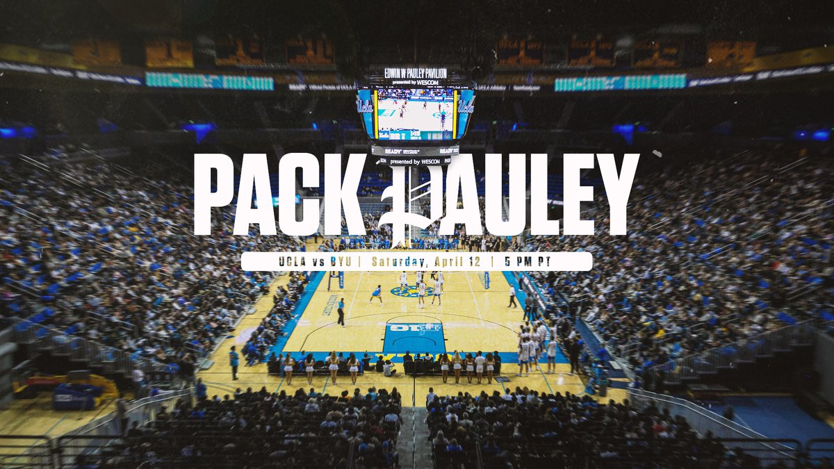 UCLA Gameday (@uclagameday) on Twitter photo ๐ด๐๐๐ ๐ฏ๐๐๐๐๐๐ ๐๐๐๐ ๐ผ๐ช๐ณ๐จ ๐ด๐๐'๐ ๐ฝ๐๐๐๐๐๐๐๐๐.
Pack Pauley THIS SATURDAY, April 12 at 5PM PT for <a href="/UCLAMVB/">UCLA M. Volleyball</a> vs. BYU and help us break the all-time Men's Volleyball attendance record!
Lock in your tickets today โก๏ธbit.ly/429hHDC ๐ด๐๐๐ ๐ฏ๐๐๐๐๐๐ ๐๐๐๐ ๐ผ๐ช๐ณ๐จ ๐ด๐๐'๐ ๐ฝ๐๐๐๐๐๐๐๐๐.
Pack Pauley THIS SATURDAY, April 12 at 5PM PT for <a href="/UCLAMVB/">UCLA M. Volleyball</a> vs. BYU and help us break the all-time Men's Volleyball attendance record!
Lock in your tickets today โก๏ธbit.ly/429hHDC