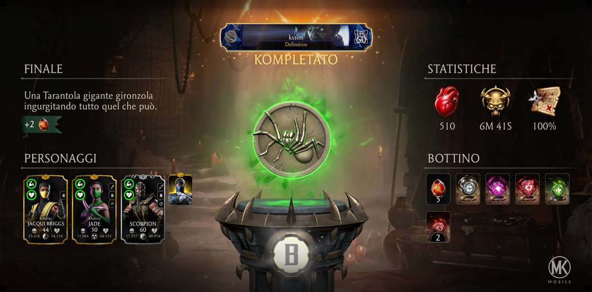 SamueleCapano's tweet photo. Ho kompletato una Corsa nella Kripta su Mortal Kombat Mobile! Vedi Statistiche Corsa nella Kripta https://t.co/uldWxiGCgJ
