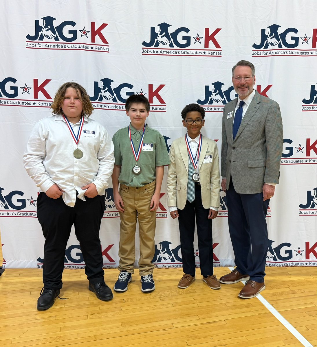 Moon Community comp at JAG-K Middle School CDC: 1st Luc Kouassi, Donavan Inzurriaga, Jameson Holmes, Fort Riley MS (pictured); 2nd Gwendolyn Diaz, Kendall Beery, Turner MS; 3rd Janice Jiang, Shyanne Castaneda-Mardis, Bianca Puentes, Chisholm MS #JAGKCDC25 #JAGKMiddleSchool
