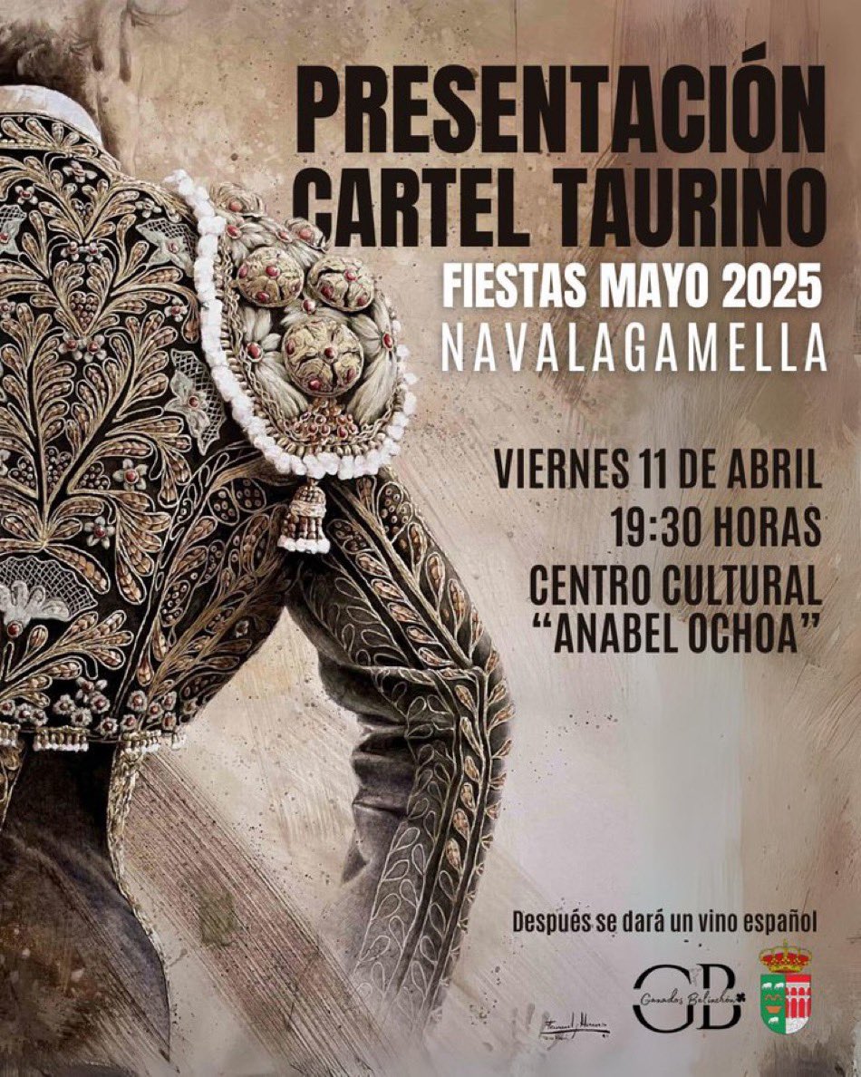 Nuestros vecinos de #Navalagamella este Viernes 11 de Abril 
van a presentar su gran Cartel Taurino para las Fiestas de Mayo de este 2025.
Allí estaremos, ¿Te animas tú también?

<a href="/JaviJim90410992/">Javi Jimenez “keni”</a> 
#Navalagamella 2025 #Madrid
#FiestasNavalagamella #Toros #Mayo