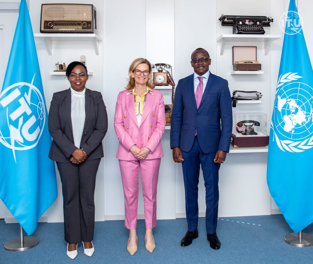 Amb. Ekitela Lokaale (@eelokaale) on Twitter photo The Kenya Permanent Representative in Geneva, Amb. Dr. Fancy Too and I were hosted at the International Telecommunications Union (ITU) <a href="/ITU/">Int’l Telecommunication Union</a> Headquarters in Geneva by the ITU Secretary General, Ms. Doreen Bogdan-Martin <a href="/ITUSecGen/">Doreen Bogdan-Martin</a>.
We discussed Kenya’s collaboration with the ITU The Kenya Permanent Representative in Geneva, Amb. Dr. Fancy Too and I were hosted at the International Telecommunications Union (ITU) <a href="/ITU/">Int’l Telecommunication Union</a> Headquarters in Geneva by the ITU Secretary General, Ms. Doreen Bogdan-Martin <a href="/ITUSecGen/">Doreen Bogdan-Martin</a>.
We discussed Kenya’s collaboration with the ITU
