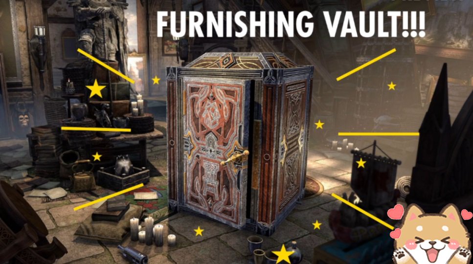 #ESOHousing Fam, this is the news we've all been waiting for! Furnishing Vault is coming with Update 46 in June!!! 😍🎉🎉🎉