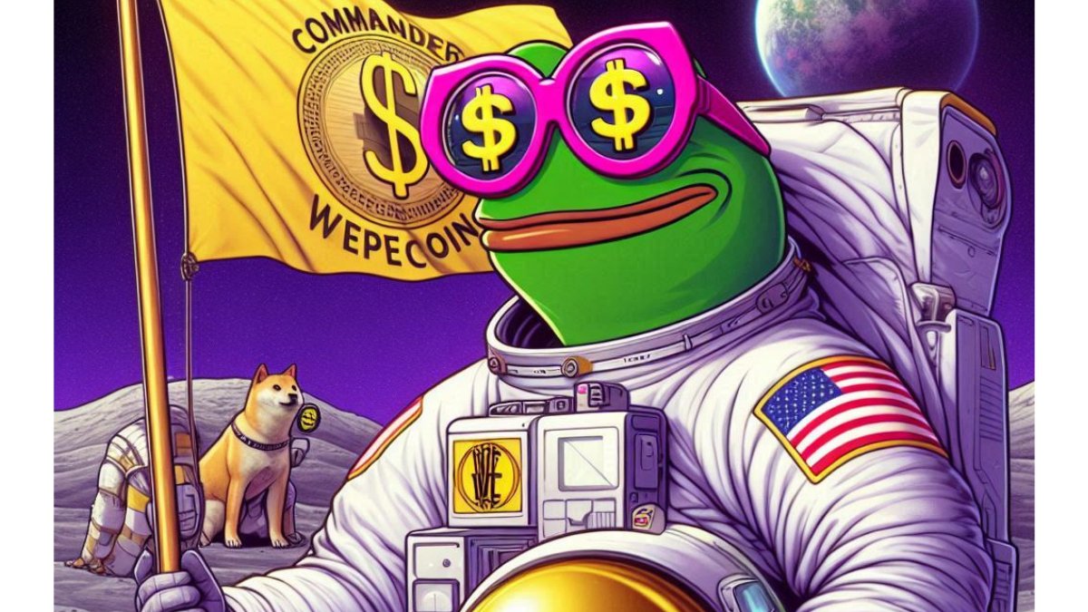 AS_WEPESpartan's tweet photo. Hail Commander ! WEPE leads the Meme Space Armada, planting the WEPE coin flag on the moon with interstellar style. Doge/ Shiba salute as the future of cosmic finance takes off. Next stop: Mars! ππΈβ¨ #WEPE #MemeSpace https://t.co/b7fWSmvxMb