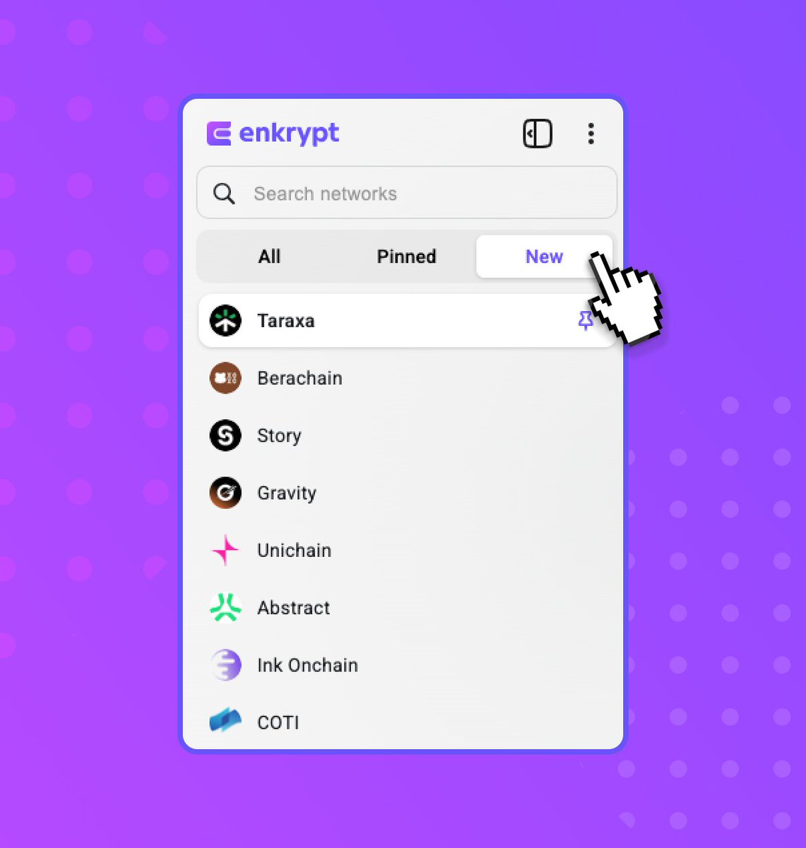 GM @Enkrypt enjoyoooors 👋🌞

We just added support for EIGHT (🎱‼️) new networks.

What chain do you wanna see added next? Let us know below!