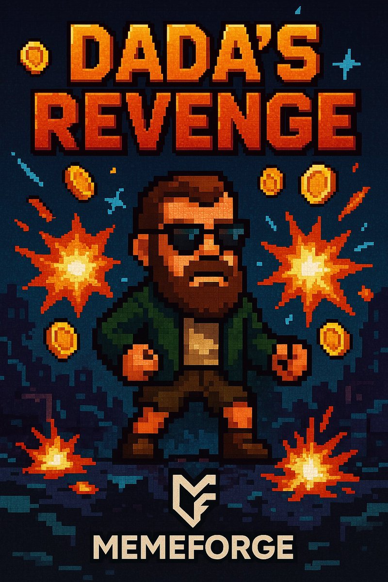 DadsadviceDADA's tweet photo. https://t.co/hQQRmiE83n
He’s not just collecting coins. He’s collecting vengeance.
Step into the madness of Dada’s Revenge.
Explosive meme chaos, pixel mayhem &amp; a juicy Solana Airdrop.
Game in development – early supporters welcome!

#WAGMI #MemeSeason #IndieGameDev #PixelShooter https://t.co/5QLw83fIpd