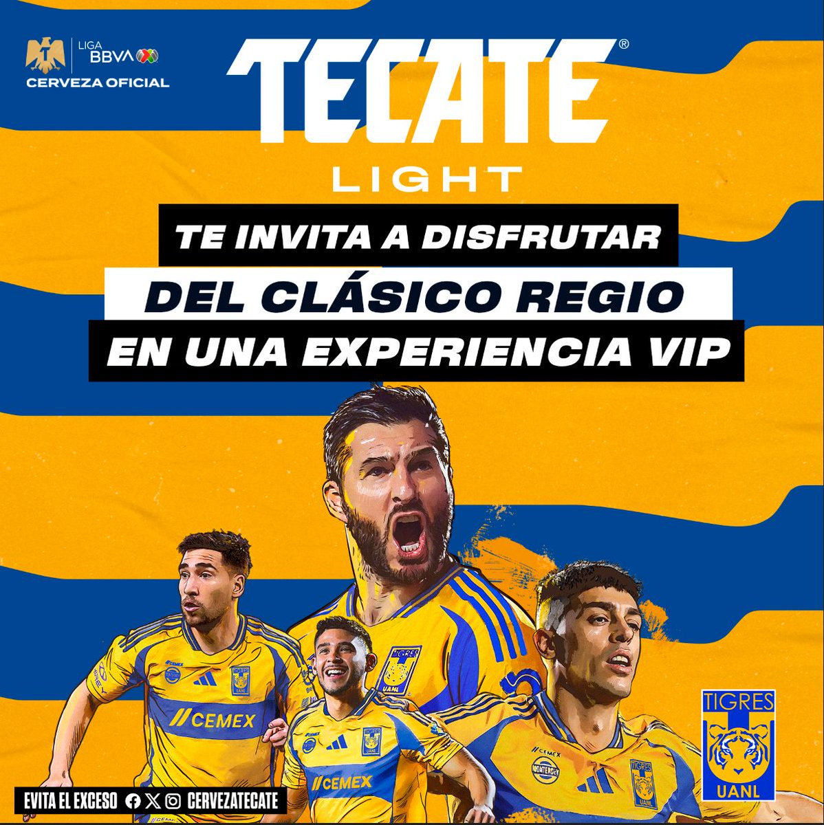 Club Tigres 🐯 (@tigresoficial) on Twitter photo 🗣️ Incomparables, ¿A qué plan le dirían NO para ir al Clásico Regio? ⚽🔥
🍻😉 Por los que nos gusta ver el futbol apoyando a tope, traemos boletos para los que quieren disfrutar juntos el Clásico Regio 140, con <a href="/CervezaTecate/">Cerveza Tecate</a>. 🗣️ Incomparables, ¿A qué plan le dirían NO para ir al Clásico Regio? ⚽🔥
🍻😉 Por los que nos gusta ver el futbol apoyando a tope, traemos boletos para los que quieren disfrutar juntos el Clásico Regio 140, con <a href="/CervezaTecate/">Cerveza Tecate</a>.