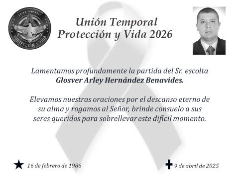Nos solidarizamos con sus familiares y allegados, unidos en oración por el descanso eterno de su alma