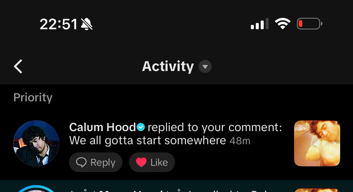 babylonickrob's tweet photo. CALUM REPLIED TO MY TIKTOK COMMENT IM CRYING BESTIE IM SO SORRY FOR BRINGING UP HEARTBREAK GIRL https://t.co/q9e5mxbcSm