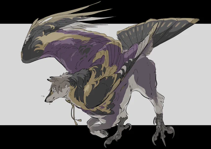 同日に友人からリクエストされたので描いたやつ これも資料がなかったので描きなおしたいね… 形状に関しては地元の逸話から引っ張ってきています 羽犬(はいぬ)で検索してみてね