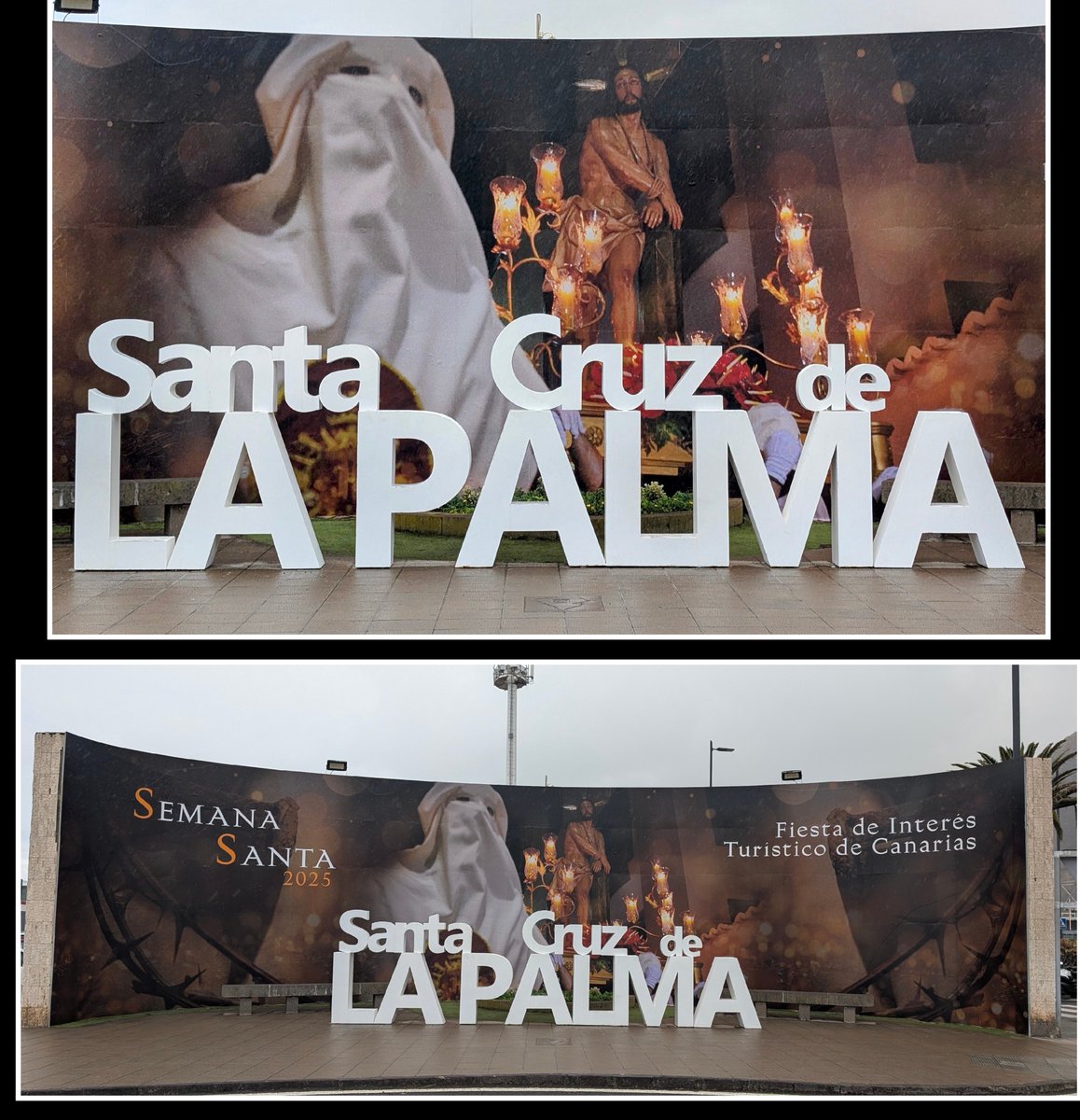 Si pasan por el "km 0", entrada del muelle, miren la foto y me dicen qué les parece. La hice yo (el diseño no) Y claro, uno está contento: han elegido una imagen mía para representar la Semana Santa de la ciudad donde vivo. Gracias a Saray y su equipo. Críticas bienvenidas