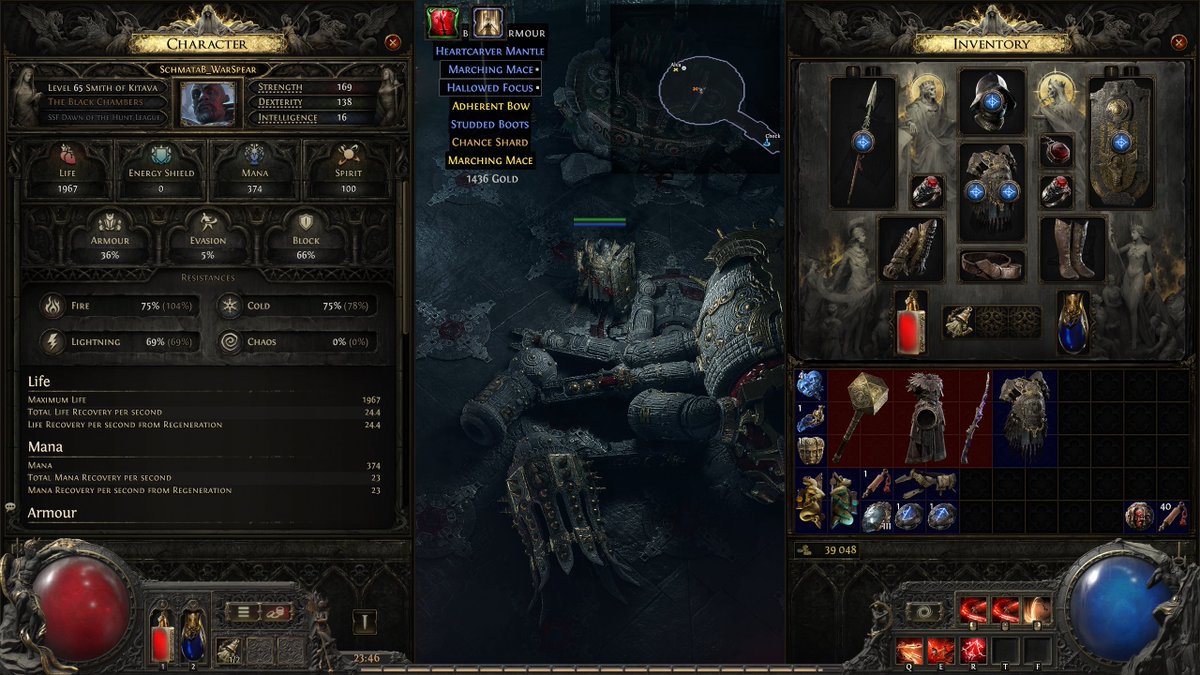 SchmataB's tweet photo. POE2 0.2.0 campaign finished in about 26hrs. SSF Warrior Smith with only 1st ascendency done, using Rake. it was great. thanks @pathofexile for a lot of fun https://t.co/Pw4969q80S