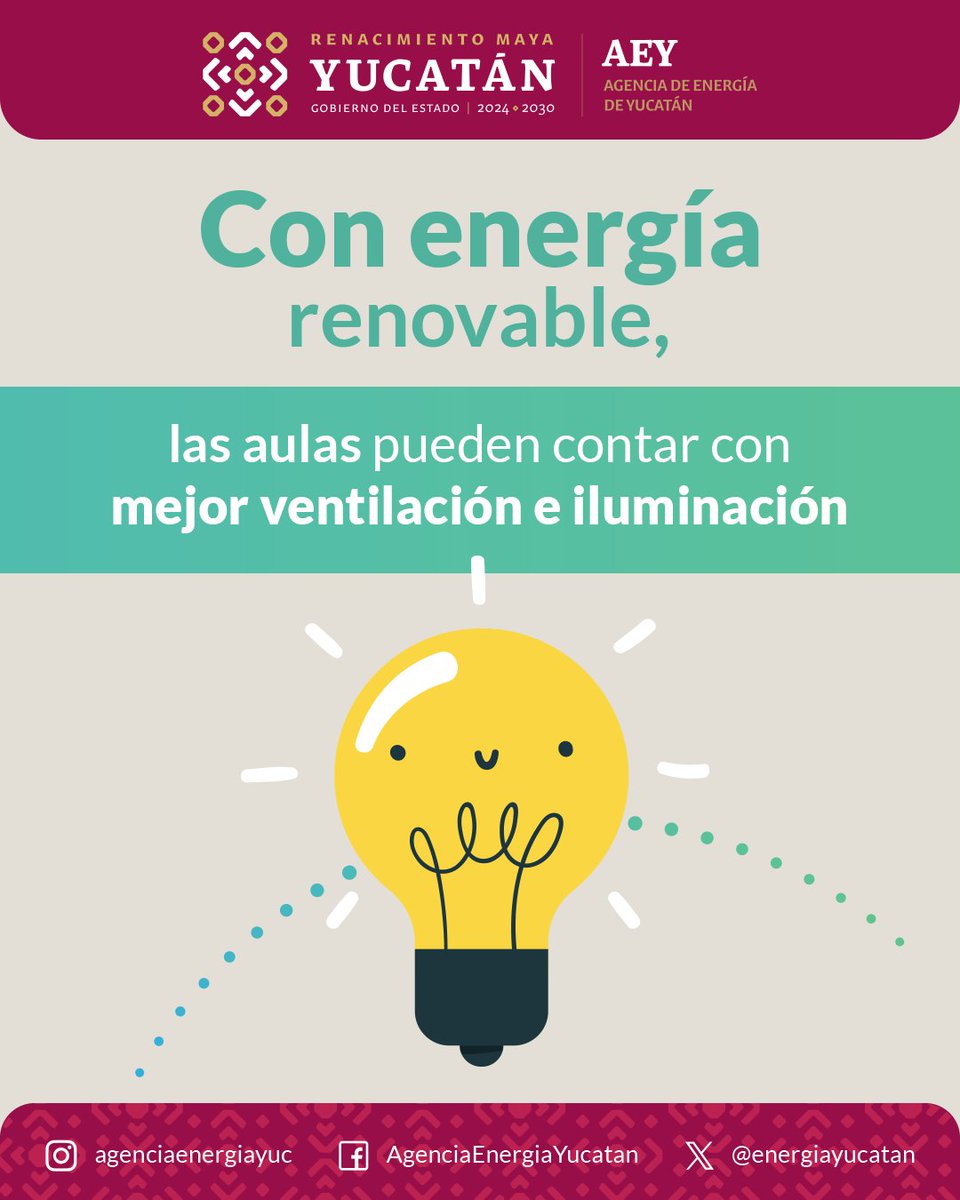 Fomentar el uso de energías renovables se traduce en beneficios para nuestros alumnos como:
👉 Ahorro en electricidad
👉 Aulas más frescas
👉 Escuelas sustentables
👉 Tranquilidad para las familias
#YucatánConFuturo #GestiónConResultados