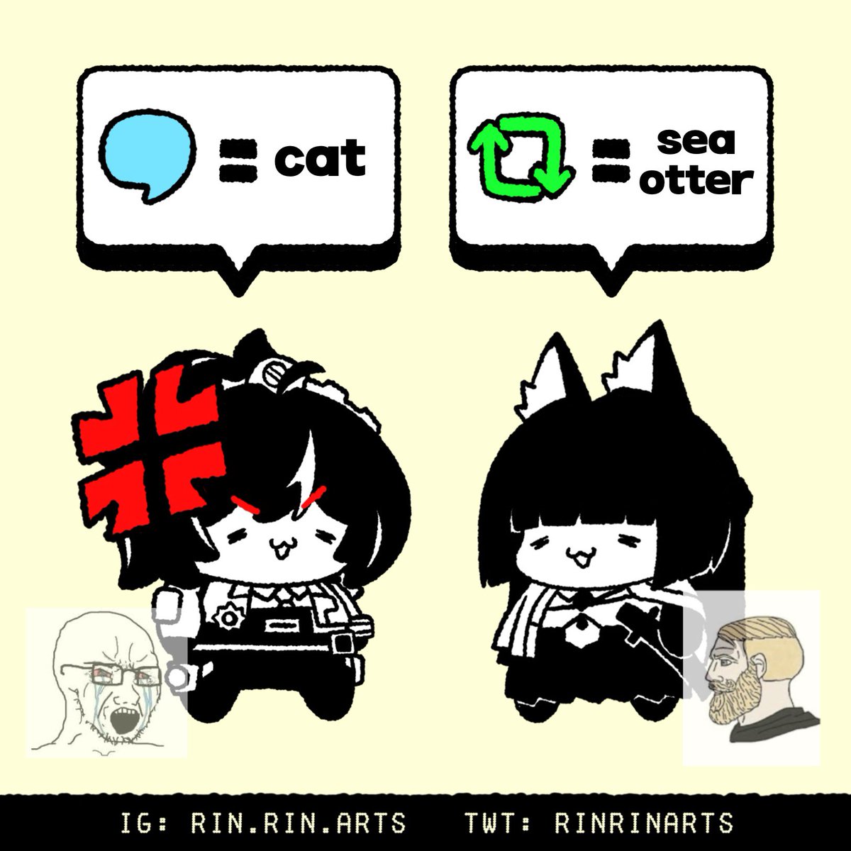 Which side are you on? 🐱🦦 #zzzero