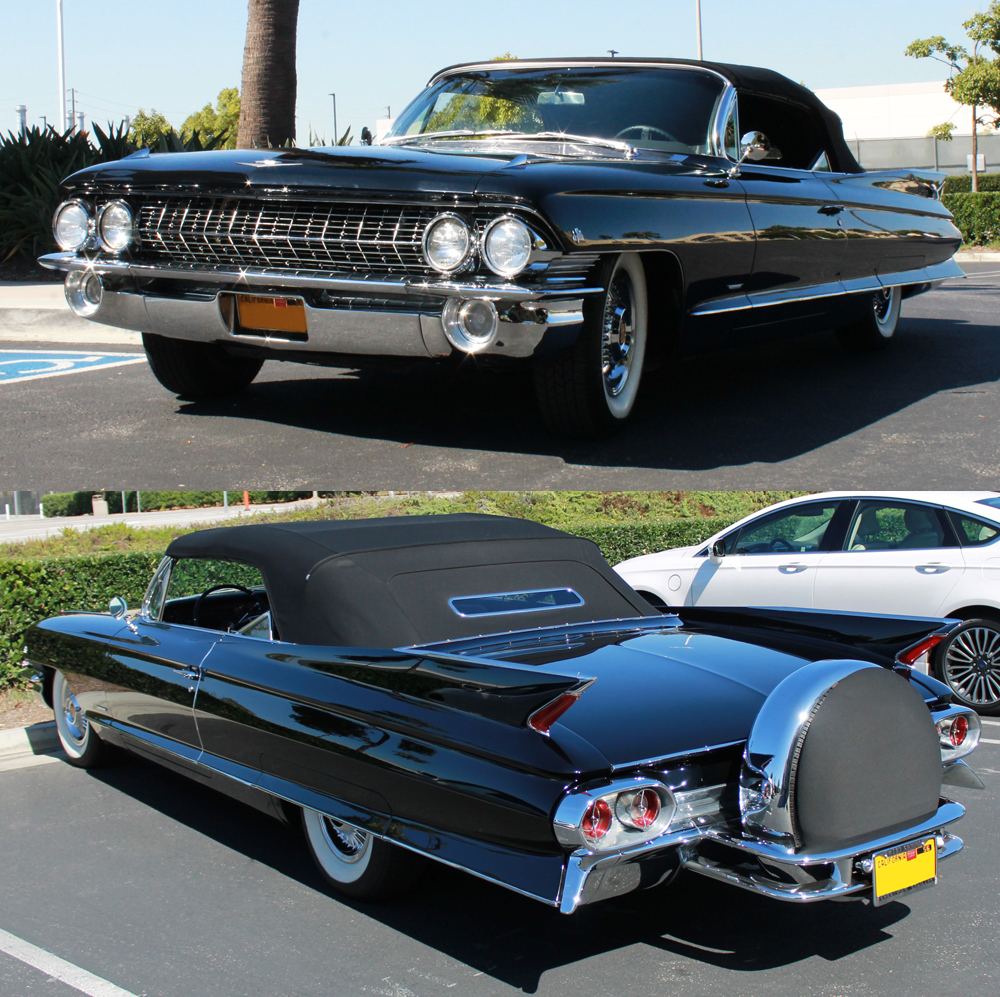 OriginalParts's tweet image. Terry Beasly from Lakewood California, stopped by OPGI and we had to snap a few pics of his stunning 1961 Deville Convertible! #cadillac #deville #convertible #originalpartsgroup #opgi #restoration #classic #classiccar #cruise #gm