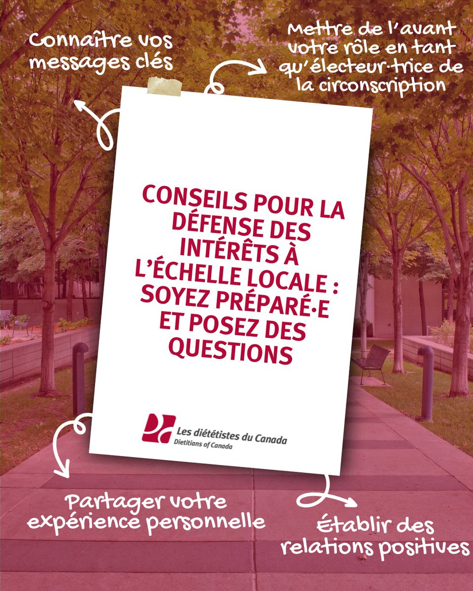Want to make your issue stick? Check out these best practices to help you prepare and leave a lasting impression. Vous voulez que votre message reste en mémoire ? Consultez ces pratiques pour bien vous préparer et laisser une impression: 

dietitians.ca/Advocacy/Dieti…