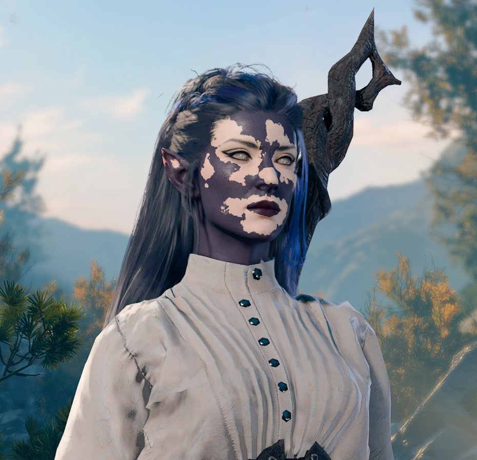 CassowaryMania's tweet photo. @uchiha_mariko Thank you! Eve is the Durge that give into the dark urge. Both her, and my other BG3 girlie are Drow's, Druids, and romance Astarion- Here's my other (half)drow, Nimue, if you're interested! ^^ https://t.co/Bsol4rFIP2
