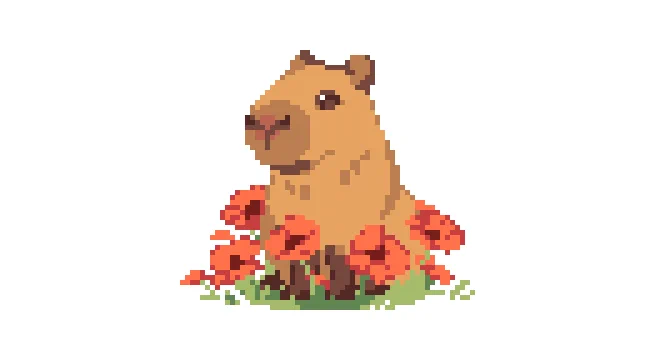 quick capy #pixelart #ドット絵 