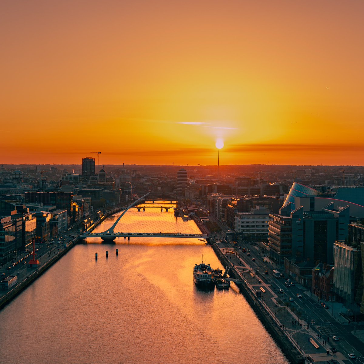 🔥☀️🔥☀️ #Dublin #Sunset