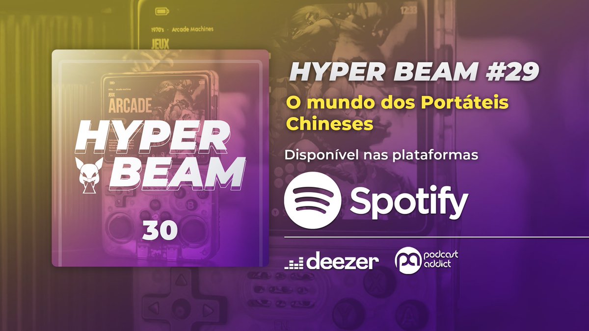 hyperbeamcast's tweet photo. Episódio 30 está no ar agora!
Falamos sobre a febre dos Portáteis Chineses e toda a experiência que eles proporcionam, não perde!

Escute no Spotify ou em sua plataforma favorita, todas listas aqui: https://t.co/RzN03VmCuc

Episódio no site: https://t.co/PCu5NJ7eXD https://t.co/M4pjrguaT2