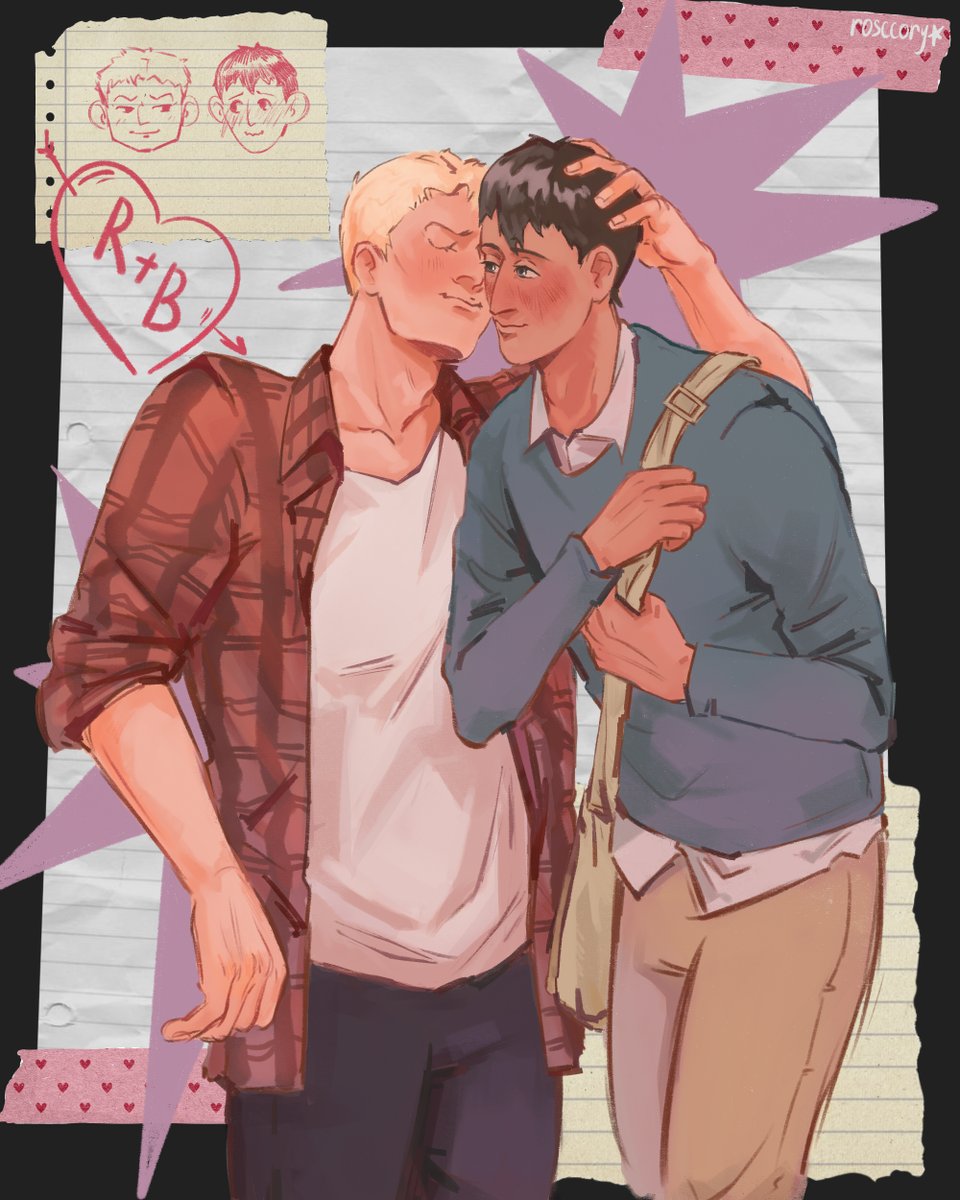 rosccory's tweet image. day 6: modern au + shy kiss
First kisses are always embarrassing💌
#ReibertKissyWeek2025
#snk #reibert #reinerbraun #bertholdthoover