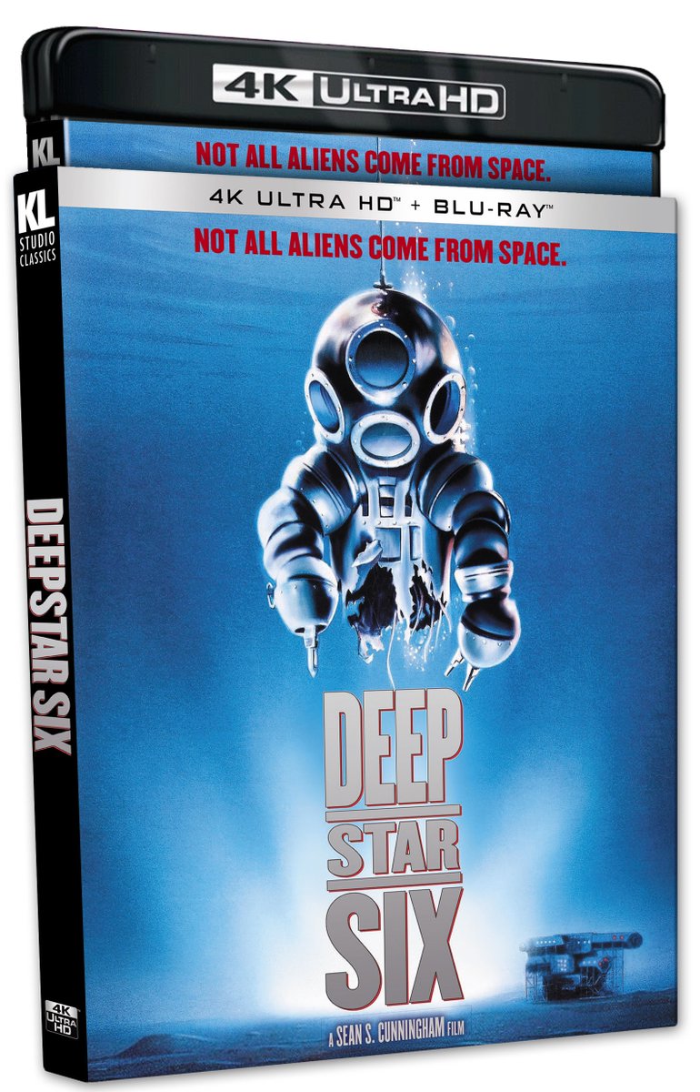 disc_connected's tweet photo. ***ANNOUNCEMENT***
Coming on June 17th on #4K in the US from @KinoLorber: #DeepStarSix (1989)!
NOT ALL ALIENS COME FROM SPACE! From producer/director Sean S. Cunningham, the creator of the Friday the 13th and House films, comes this action-packed underwater sci-fi thriller starring Taurean Blacque, Nancy Everhard, Greg Evigan, Miguel Ferrer, Matt McCoy, Nia Peeples, Cindy Pickett, and Marius Weyers. Far below the surface of the unforgiving sea, the daring crew of DeepStar Six are explorers in a forbidding world of impenetrable darkness and unimaginable pressure. They have invaded the icy fathoms into which no human has ever ventured. Their mission is to establish a top secret Navy base on the ocean floor. But something’s down there and the crew of DeepStar Six are about to make a startling discovery—there’s no escape from the terror of the deep.
DISC 1 (4KUHD):
Brand New HDR/Dolby Vision Master by StudioCanal – From a 4K Scan of the 35mm OCN
NEW Commentary by https://t.co/hEVQIVwY5Z's James G. Chandler and Ash Hamilton
Commentary with Director Sean S. Cunningham and Visual Effects Supervisor James Isaac
Commentary with Screenwriters Lewis Abernathy and Geof Miller
Isolated Score Selections and Audio Interview with Composer Harry Manfredini
5.1 Surround and Lossless 2.0 Audio
Triple-Layered UHD100 Disc
Optional English Subs
DISC 2 (BLU-RAY):
Brand New HD Master by StudioCanal – From a 4K Scan of the 35mm OCN
NEW Commentary by https://t.co/hEVQIVwY5Z's James G. Chandler and Ash Hamilton
Commentary with Director Sean S. Cunningham and Visual Effects Supervisor James Isaac
Commentary with Screenwriters Lewis Abernathy and Geof Miller
Isolated Score Selections and Audio Interview with Composer Harry Manfredini
From the Deep: Interviews with Creature Effects & Special Make-up Designer Mark Shostrom, Creature Supervisor Greg Nicotero and Creature Artist Robert Kurtzman
The Survivors: Interviews with Actors Greg Evigan and Nancy Everhard
Water Damage: Interview with Stunt Coordinator Kane Hodder
Original EPK
Extended Vintage Interview Clips
BTS Footage
Image Gallery
Theatrical Trailer and TV Spot
5.1 Surround and Lossless 2.0 Audio
Dual-Layered BD50 Disc
Optional English Subs
#BluRay #PhysicalMedia #BluRays #BoutiqueBluRay #CultMovies #DiscConnected #KinoLorber #SesnSCunningham