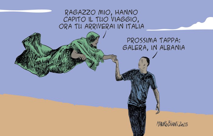 nonsonpago1's tweet photo. Ragazzo mio,hanno capito il tuo #viaggio,ora tu arriverai in #Italia
Prossima tappa:#galera in #Albania
Magnifico Mauro,con un'immagine cit. da"#Iocapitano"
#Biani !❣️✊
La tratta dei nuovi #schiavi non finisce mai,causa #esseri e #governi #disumani.🤬
@maurobiani
@repubblica https://t.co/F1tW1FkY5c