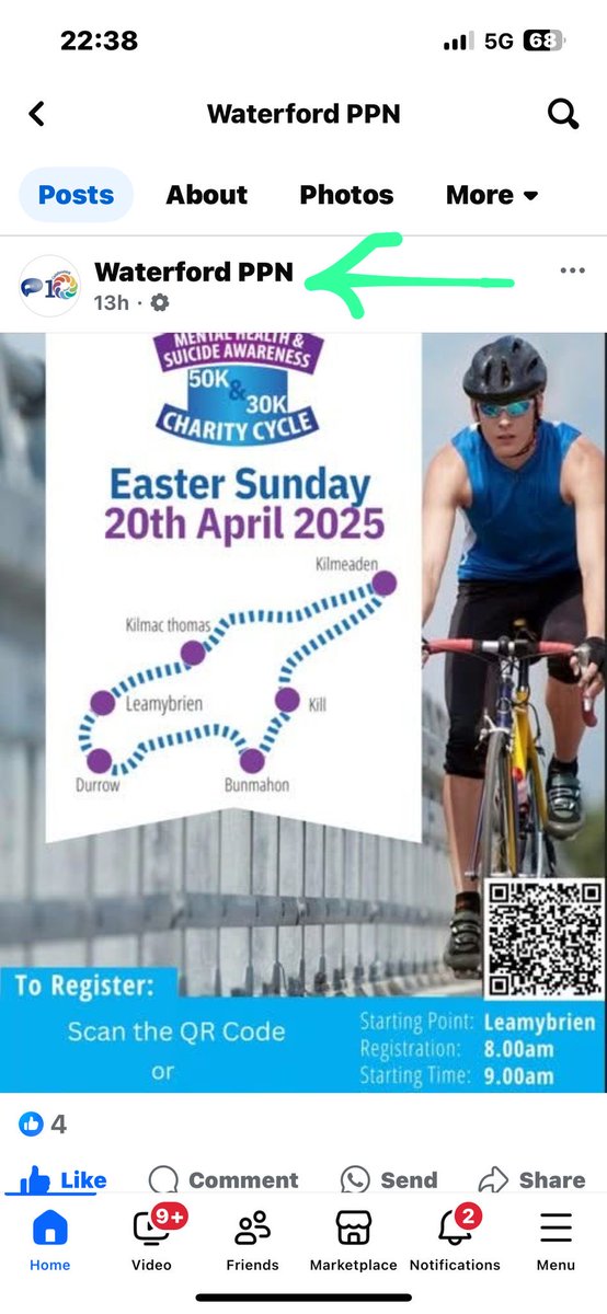 cllrlbrazil's tweet photo. The mental health and Suicide awareness charity cycle 50or30 K is on Easter Sunday, the 20th of April this cycle is all about creating awareness around mental health and also trying to reduce the stigma as attached to board Mental Health and Suicide please support and spread word https://t.co/R3cM7uM2gN