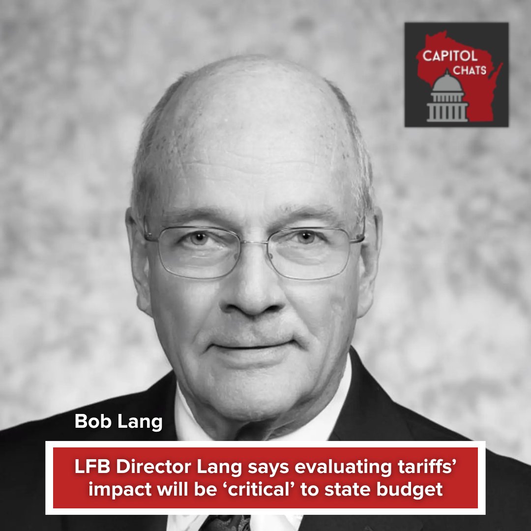 WisPolitics's tweet image. In this week’s Capitol Chats episode, longtime Legislative Fiscal Bureau Director Bob Lang discusses the bureau’s role in the 💰#budget process and says accurately evaluating the impact of #tariffs on #estimates will be “critical.” 🎙️with @KateMorton_ 

wispolitics.com/2025/capitol-c…