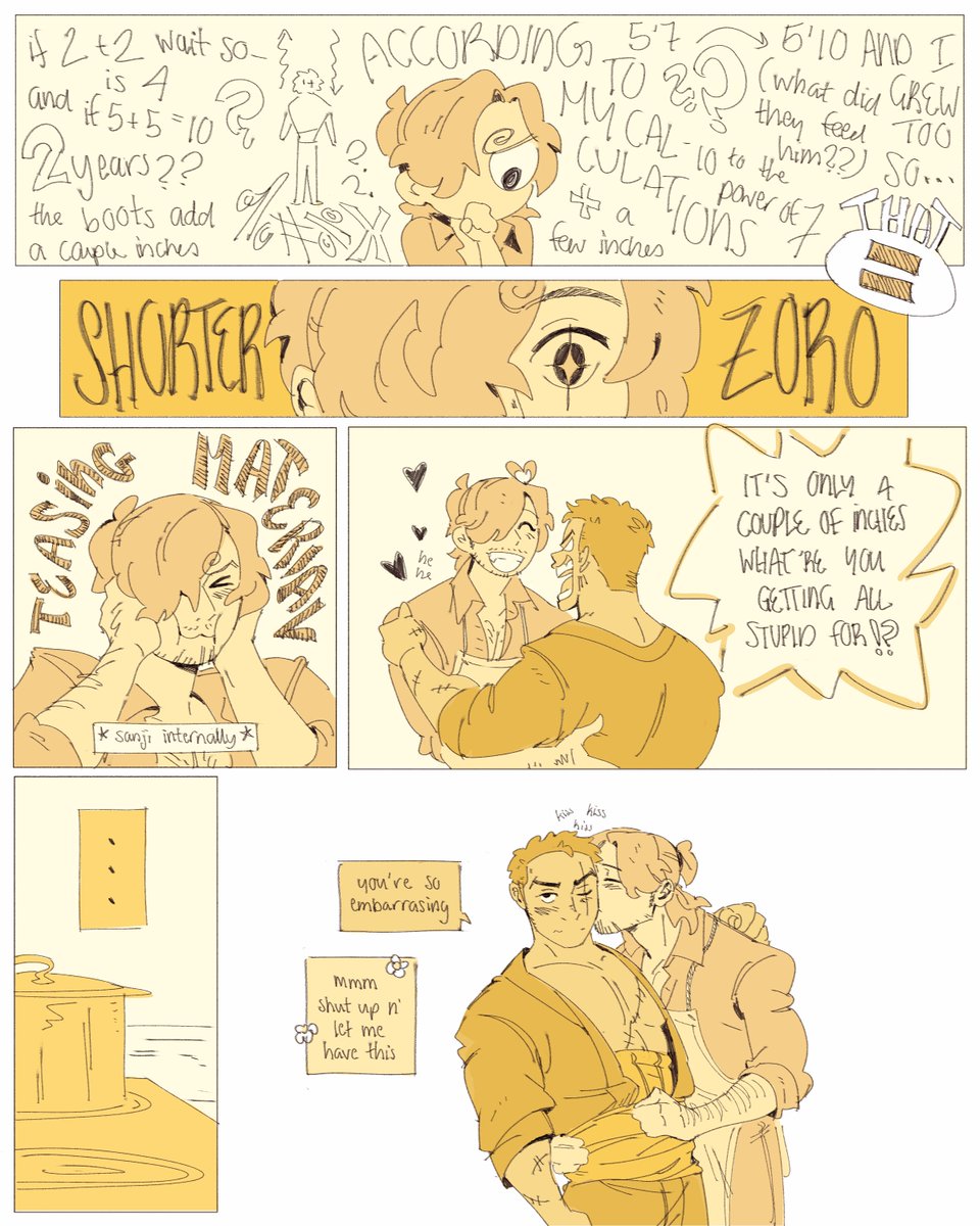 renviary's tweet photo. projecting my height diff obsession onto sanji absolutely 

#ONEPIECE #sanzo #zosan https://t.co/pBqO1KSJ3B